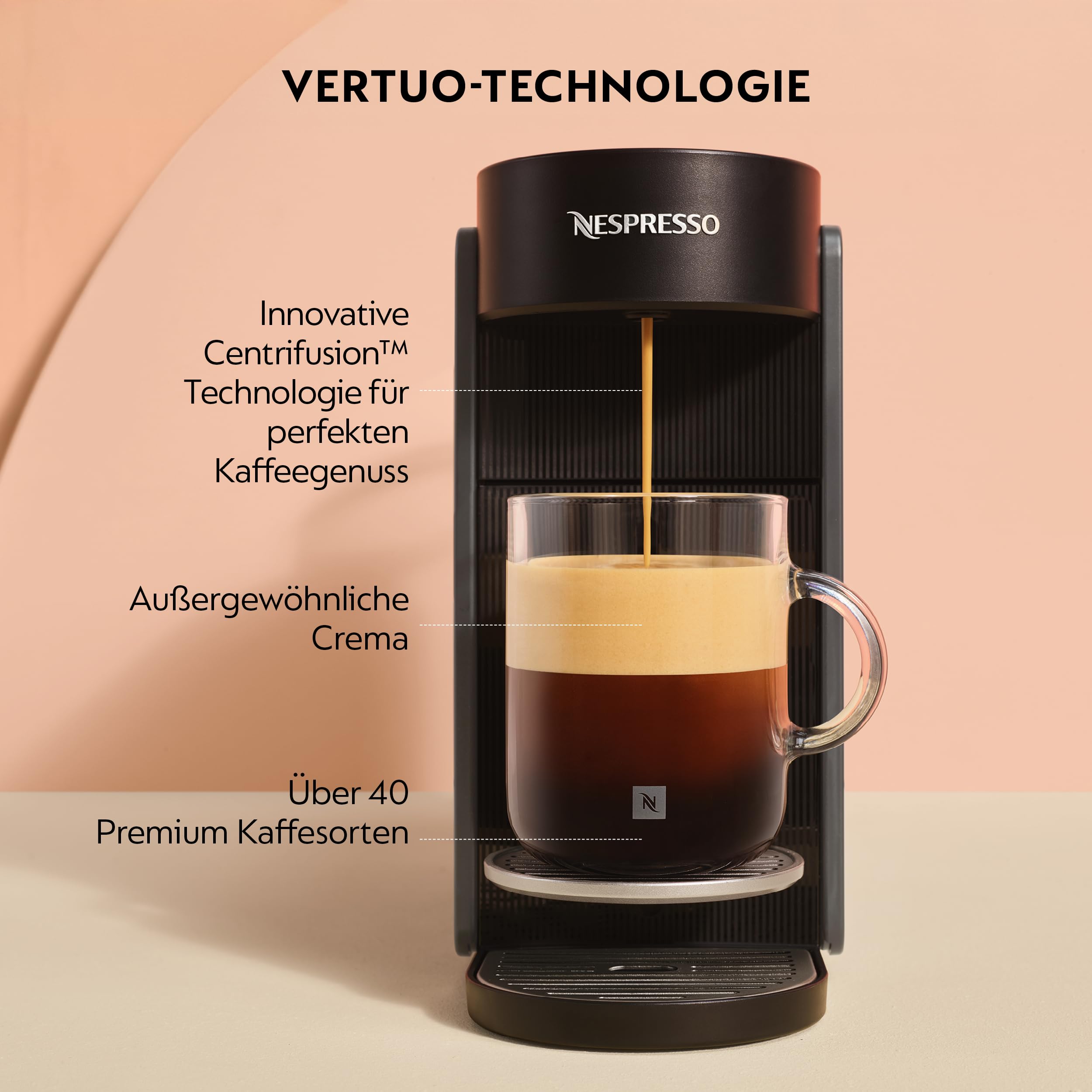 Nespresso  DeLonghi Vertuo Up ENV200.GY inkl. Aeroccino 3 Milchaufschäumer