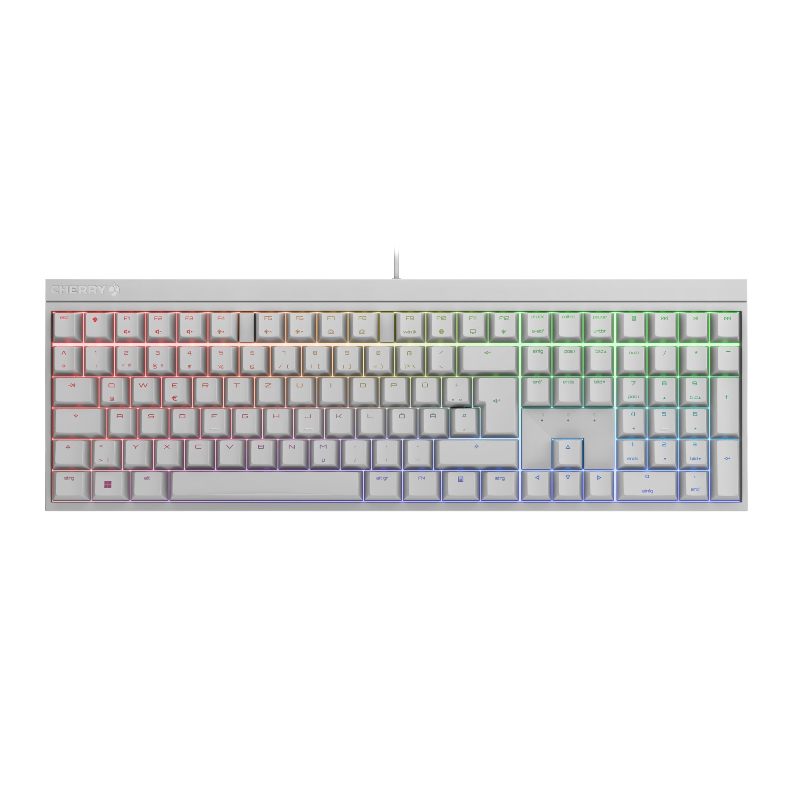 CHERRY MX 2.0S, kabelgebundene Gaming-Tastatur mit RGB-Beleuchtung