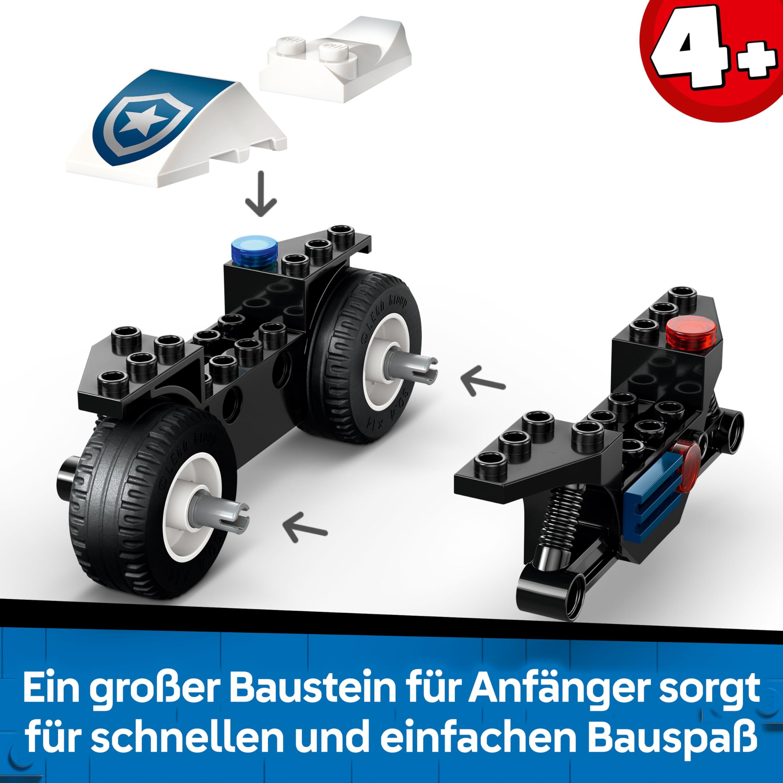 LEGO City Verfolgungsjagd mit dem Polizeimotorrad 60455