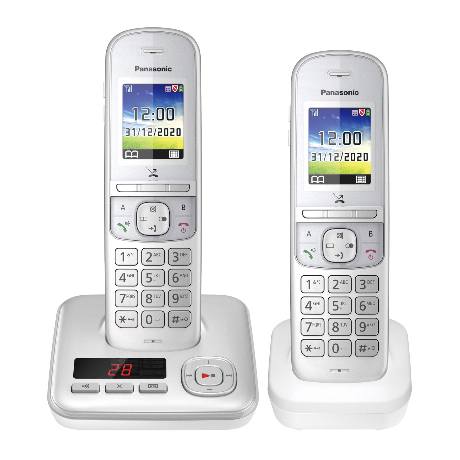 Panasonic KX-TGH 720 GS GG Schnurloses-Telefon mit Anrufbeantworter