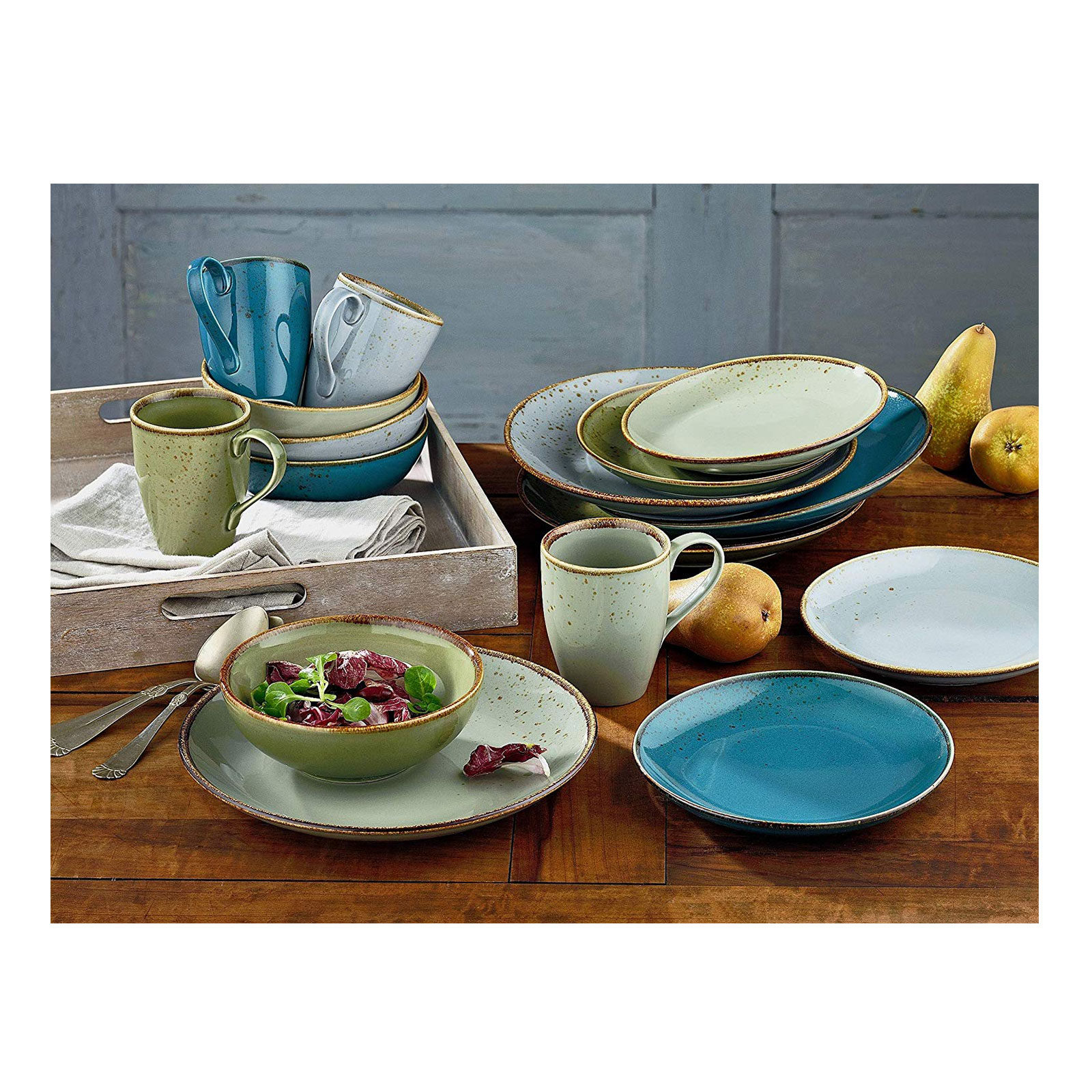 CreaTable, 20963, Serie NATURE COLLECTION, Geschirrset, Teller Set 12 teilig CreaTable, 20963, Serie NATURE COLLECTION, Geschirrset, Teller Set 12 teilig