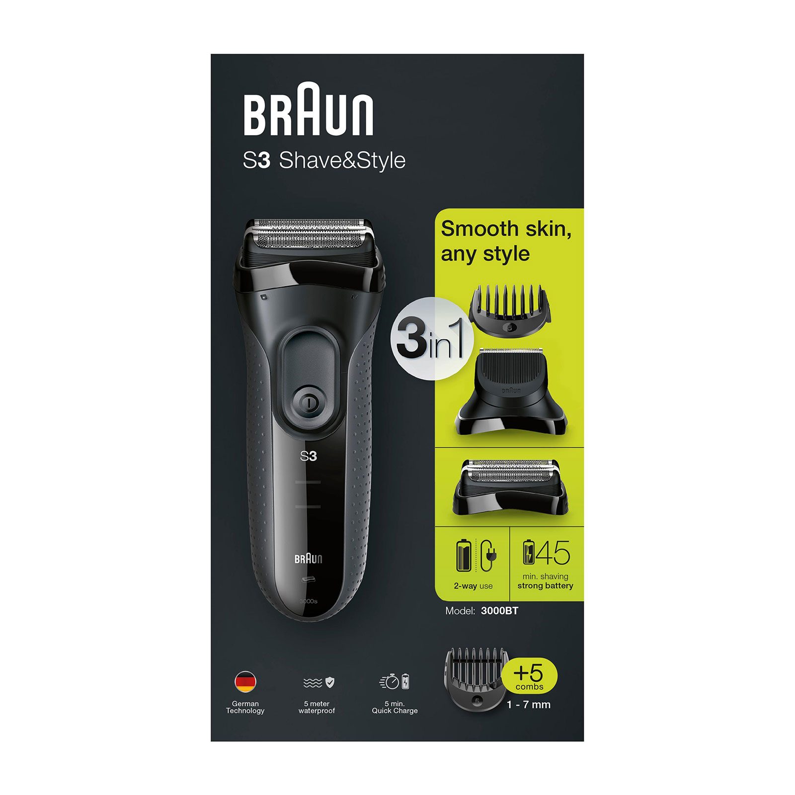 Braun Herrenrasierer Series 3 3000BT