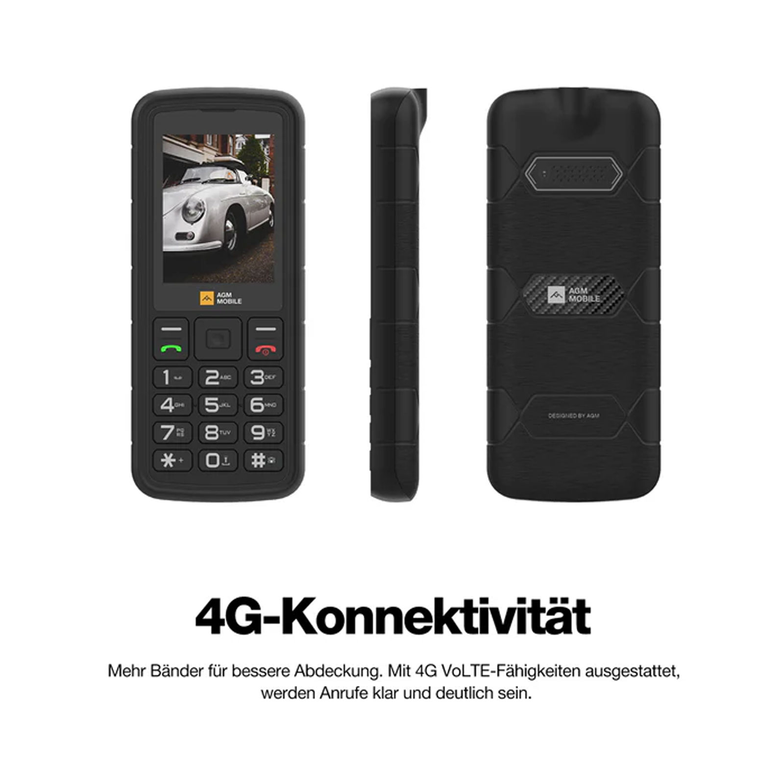 AGM M9F - Floating 4G, Schwarz - Modell 2025 Handy (Outdoor)