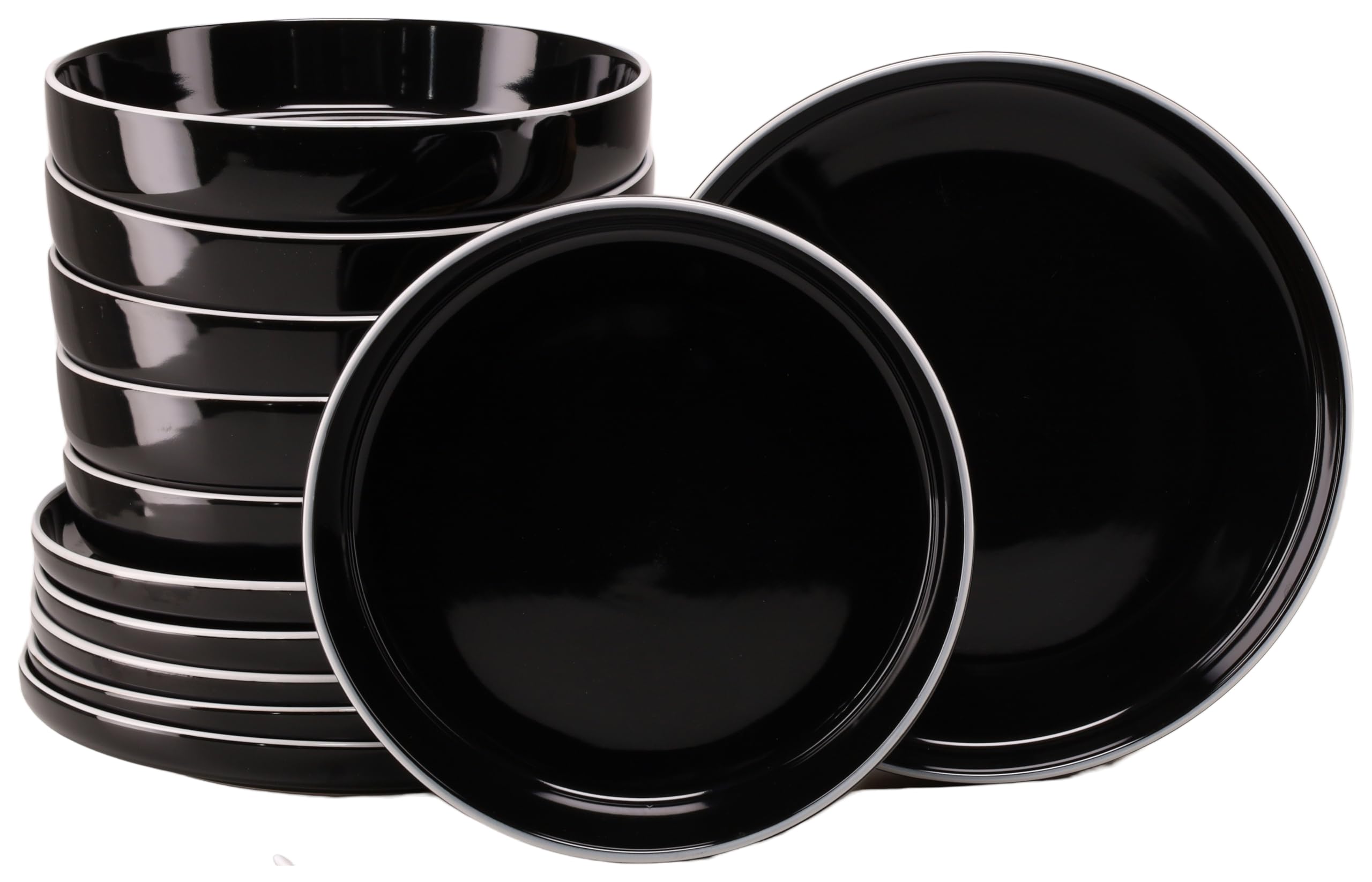 CreaTable 24805 Tafelservice Serie Nordic Gourmet Schwarz 12-tlg. 6 Personen