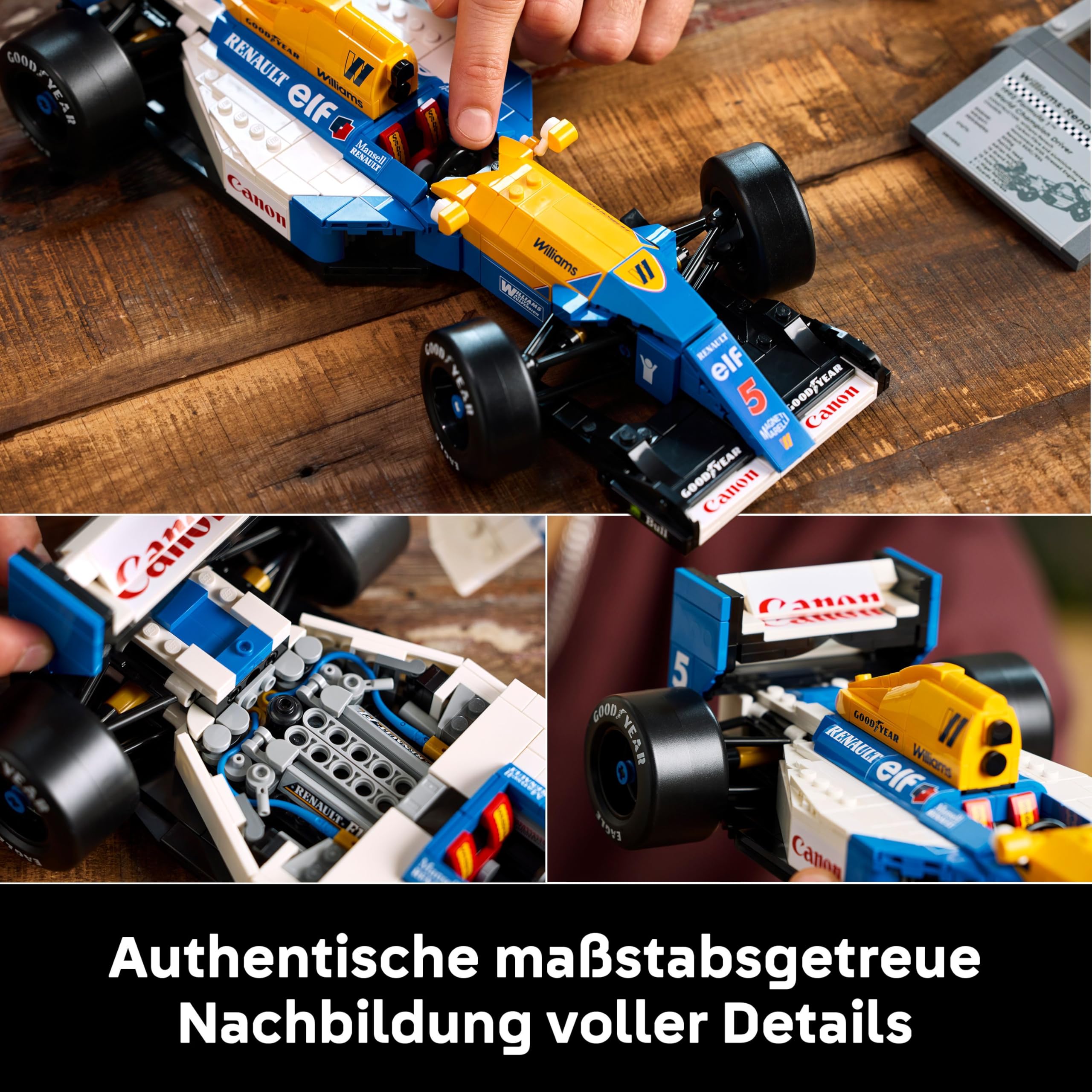 LEGO Icons Williams Racing FW14B mit Nigel Mansell - F1 Modellauto Set