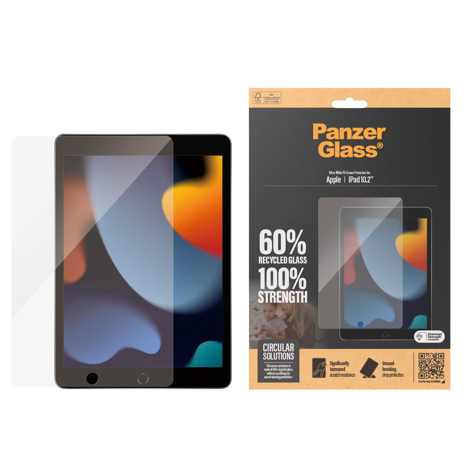 PanzerGlass Screen Protector iPad 10.2'' | Ultra-Wide Fit Tablet-Schutzglas