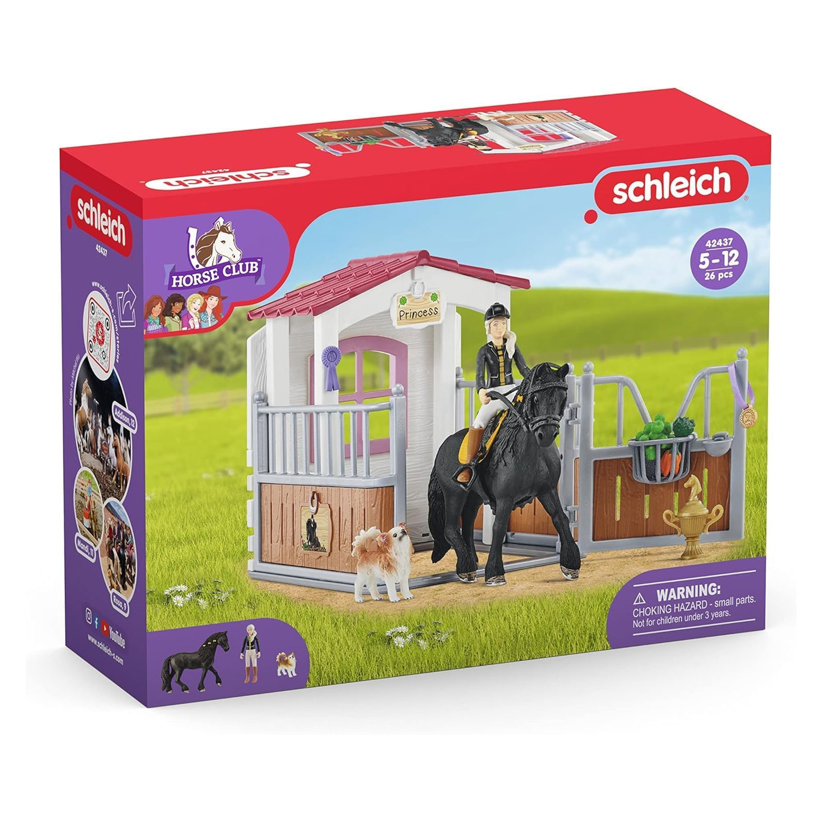Schleich Pferdebox mit HORSE CLUB Tori & Princess Spielfiguren-Set (42437)
