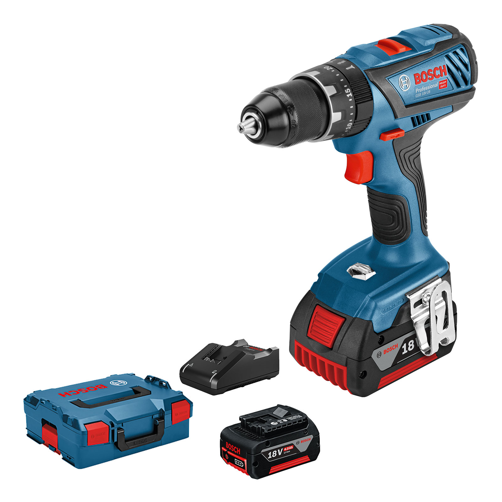 Bosch Professional GSB 18V-28 2x4.0 Schlagbohrschrauber (Akku)