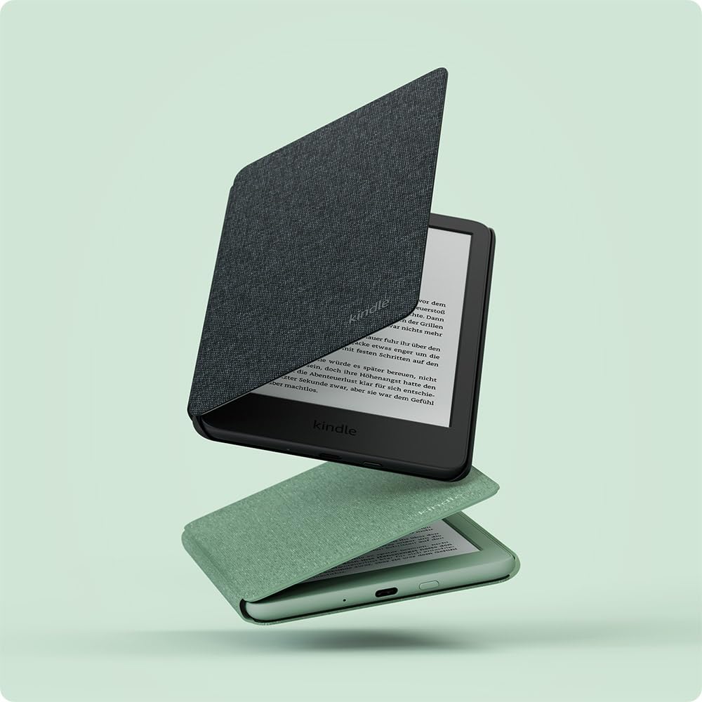 Amazon Kindle-Hülle Dünn und leicht Faltbare Schutzhülle - Stoff Matchagrün