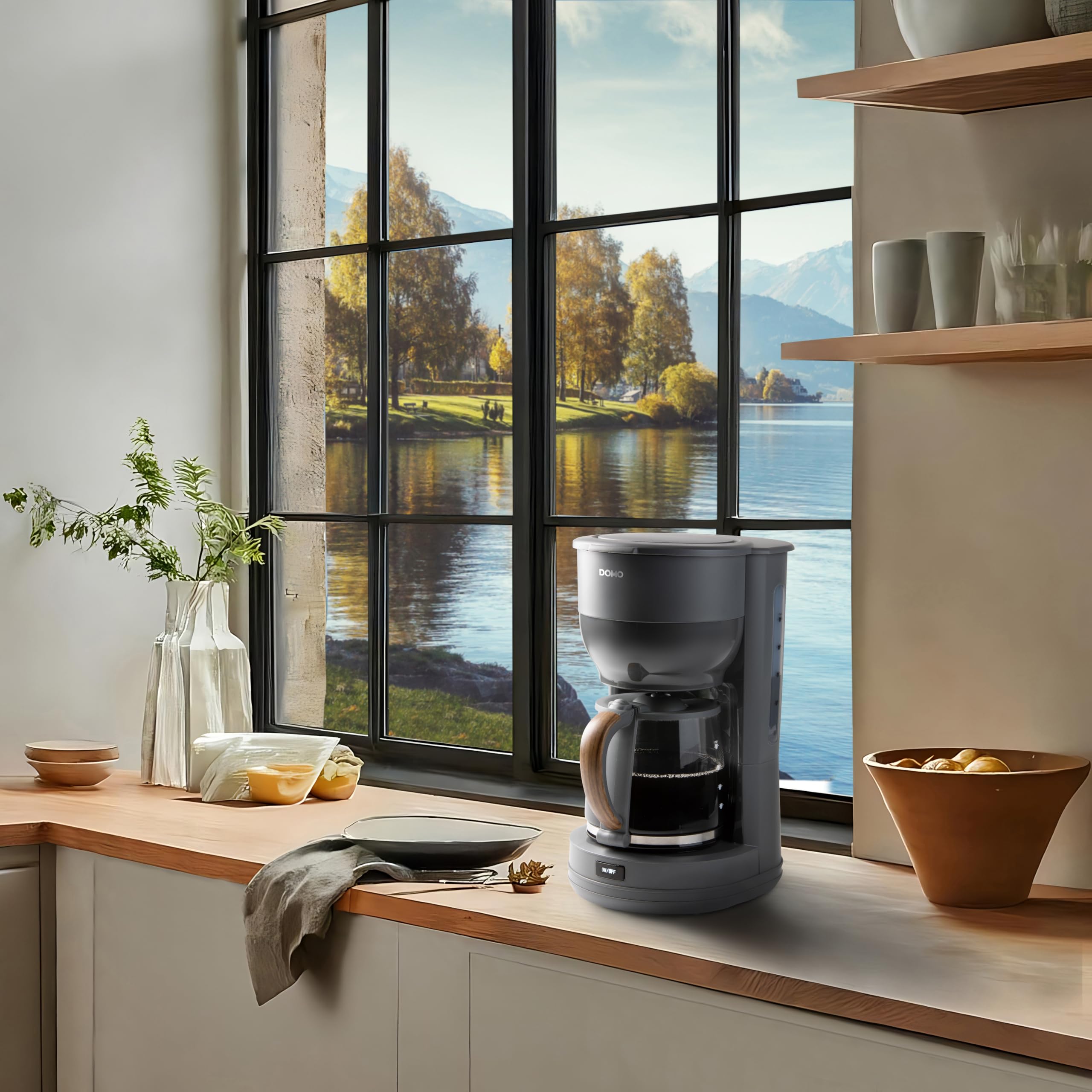 Domo Kaffeeautomat grau 1,25L