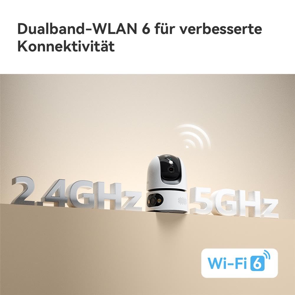 Imou Ranger Dual Pro 3MP+3MP WLAN Innenkamera mit 2 Objektiven, 360° PTZ