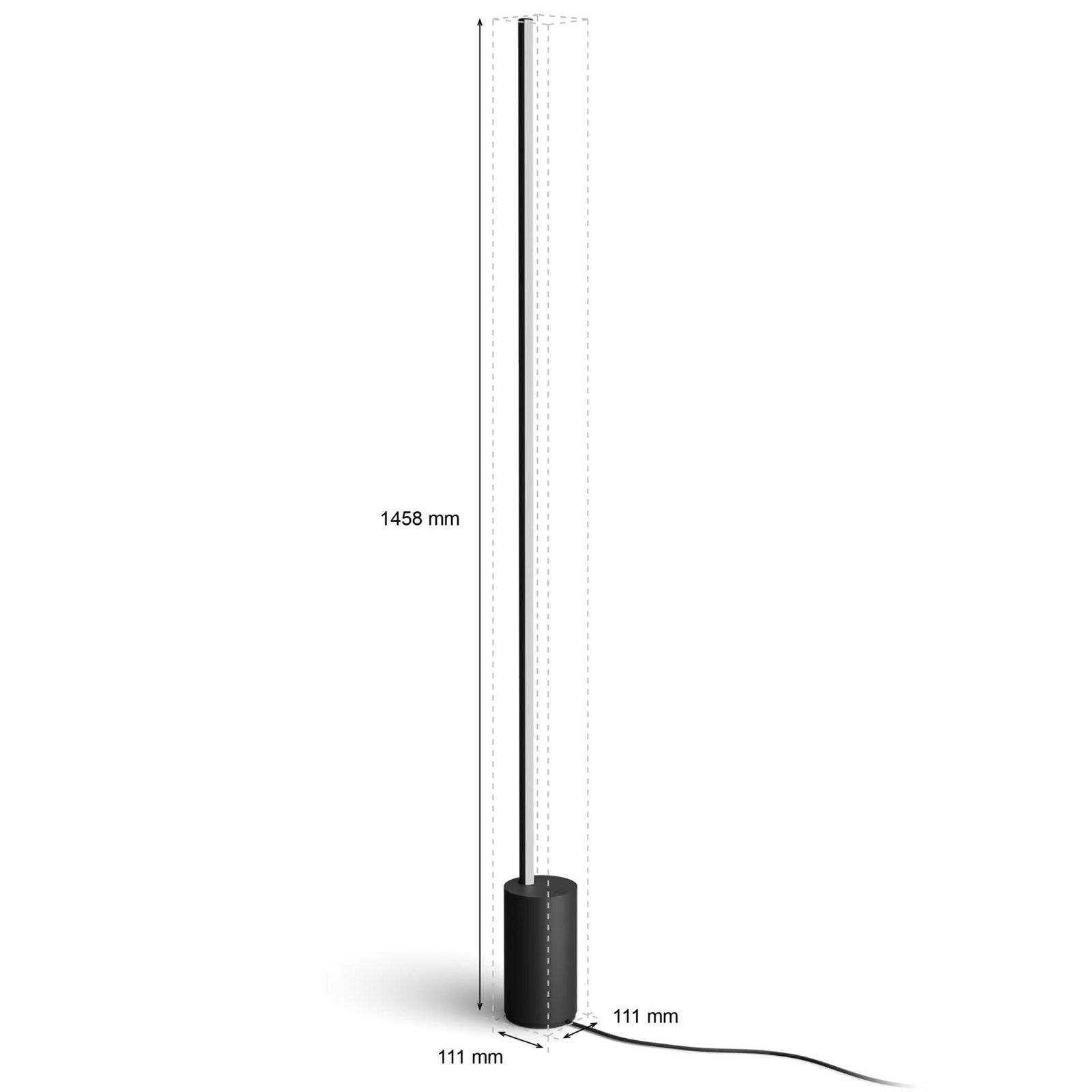 Philips Hue Gradient Signe Stehleuchte, Schwarz