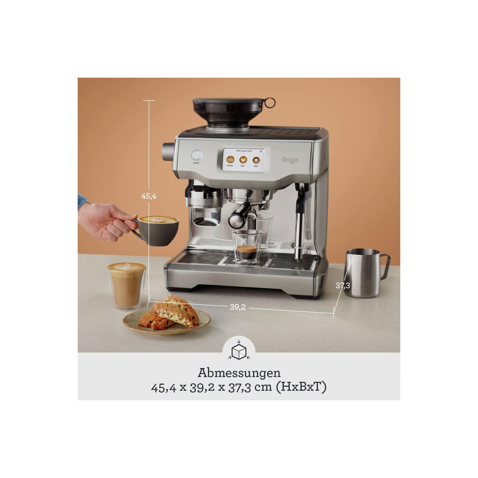 Sage SES990BTR the Oracle Touch Siebträger-Espressomaschine Sage SES990BTR the Oracle Touch Siebträger-Espressomaschine