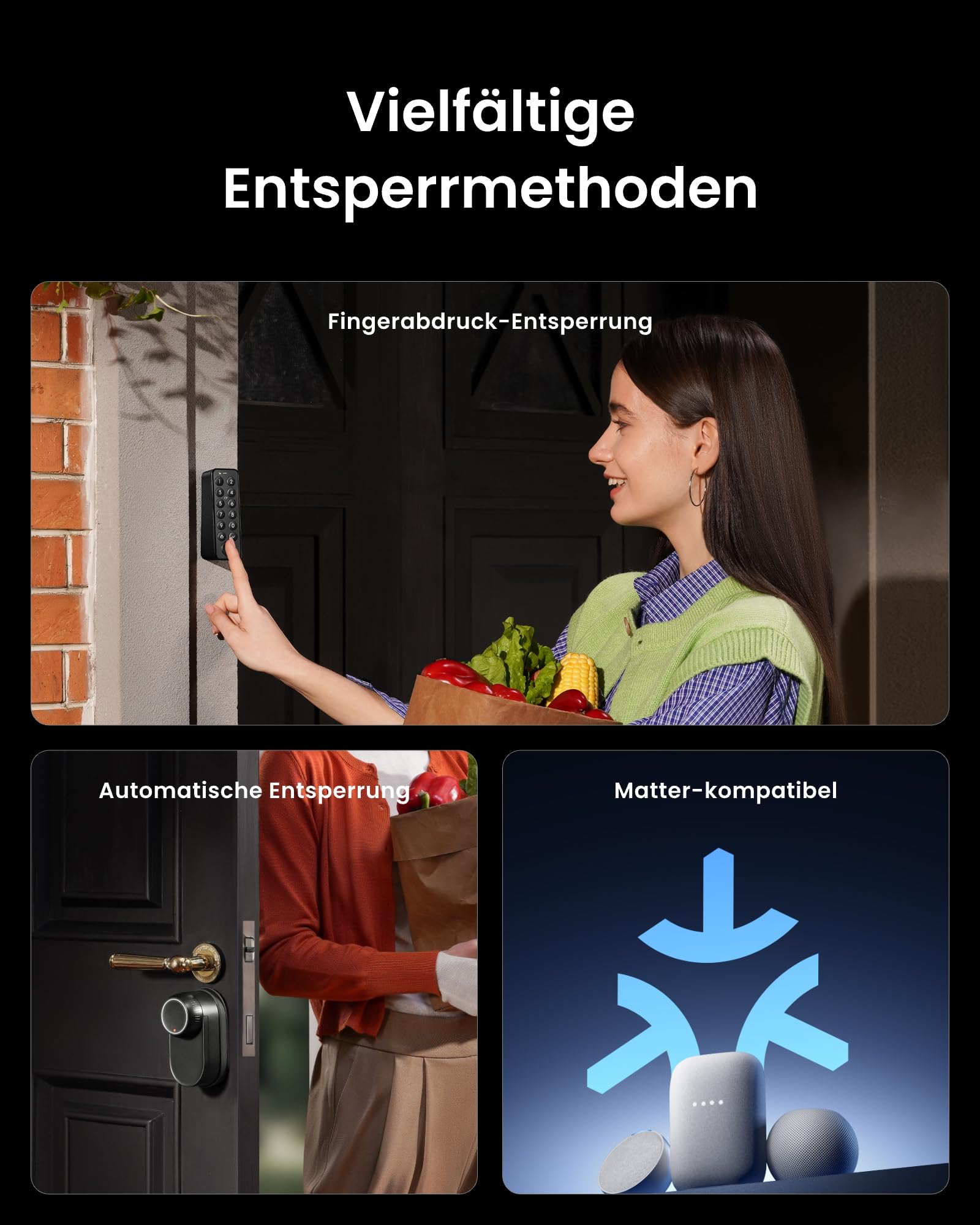 SwitchBot WLAN Smart Lock Ultra mit Fingerabdruck-Entsperrung