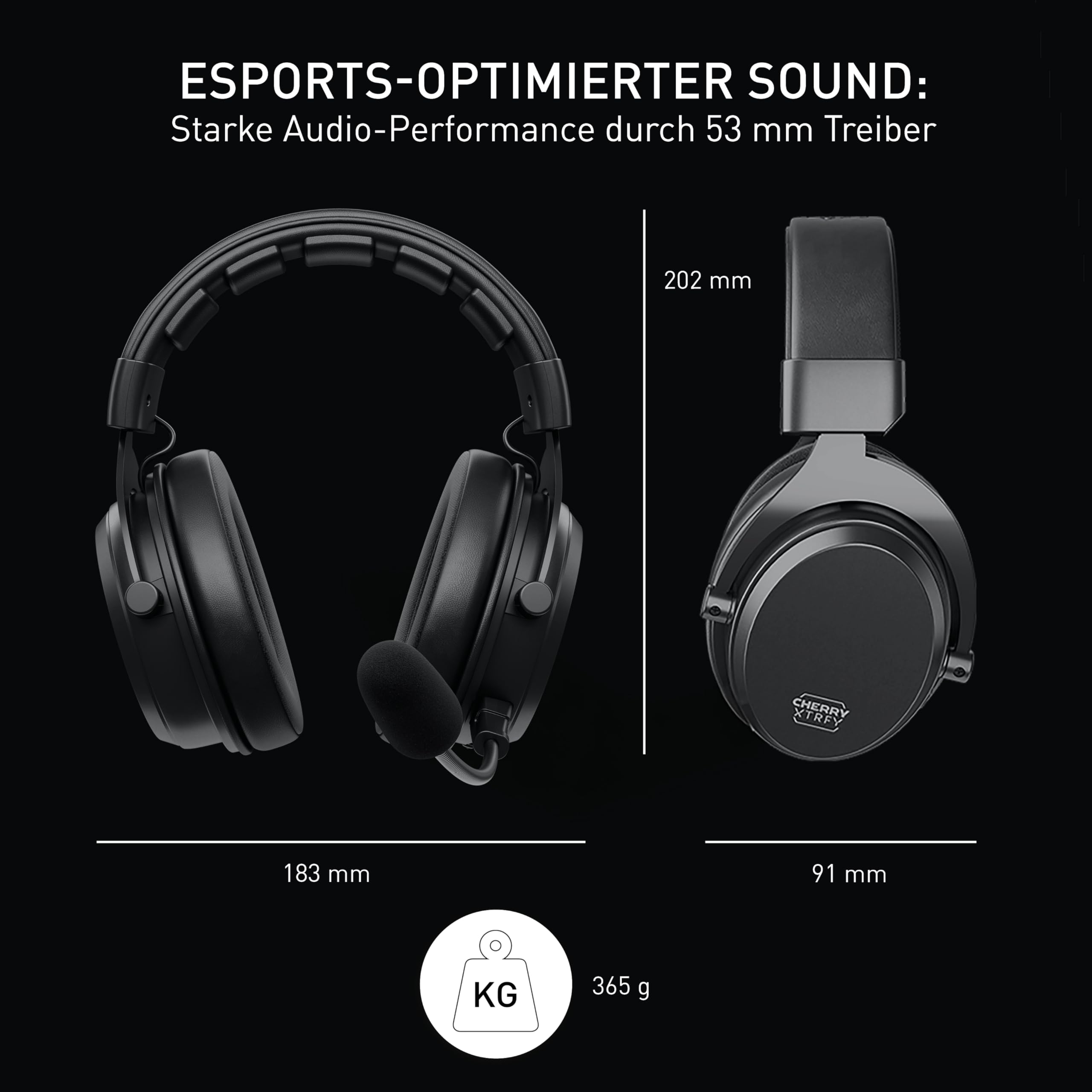 Cherry XTRFY H3 Wireless, Kabelloses Gaming-Headset