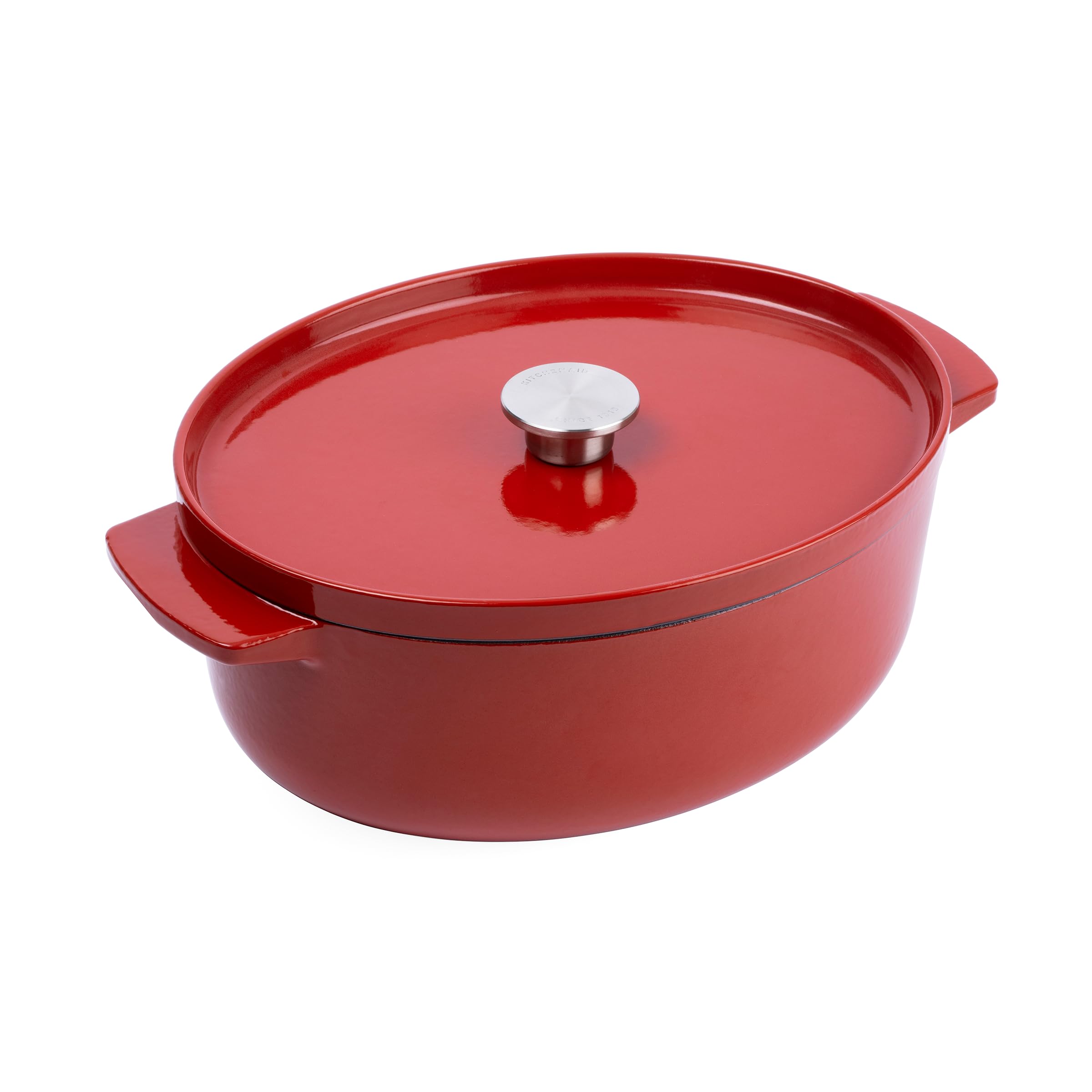KitchenAid CC006063-001 Bräter mit Deckel - Oval 30cm Rot