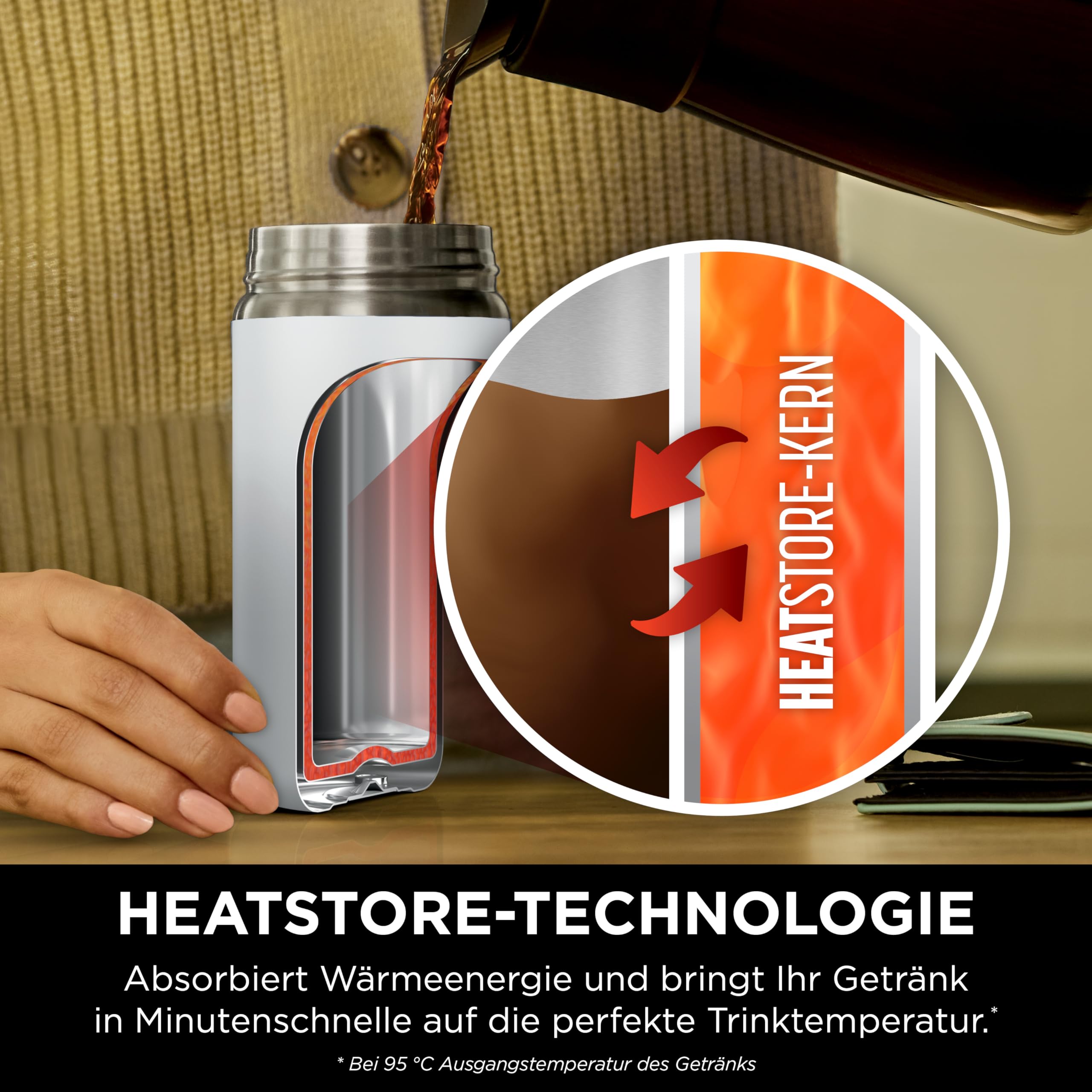 Ninja 300 ml Sip Perfect Trinkflasche für Heißgetränke