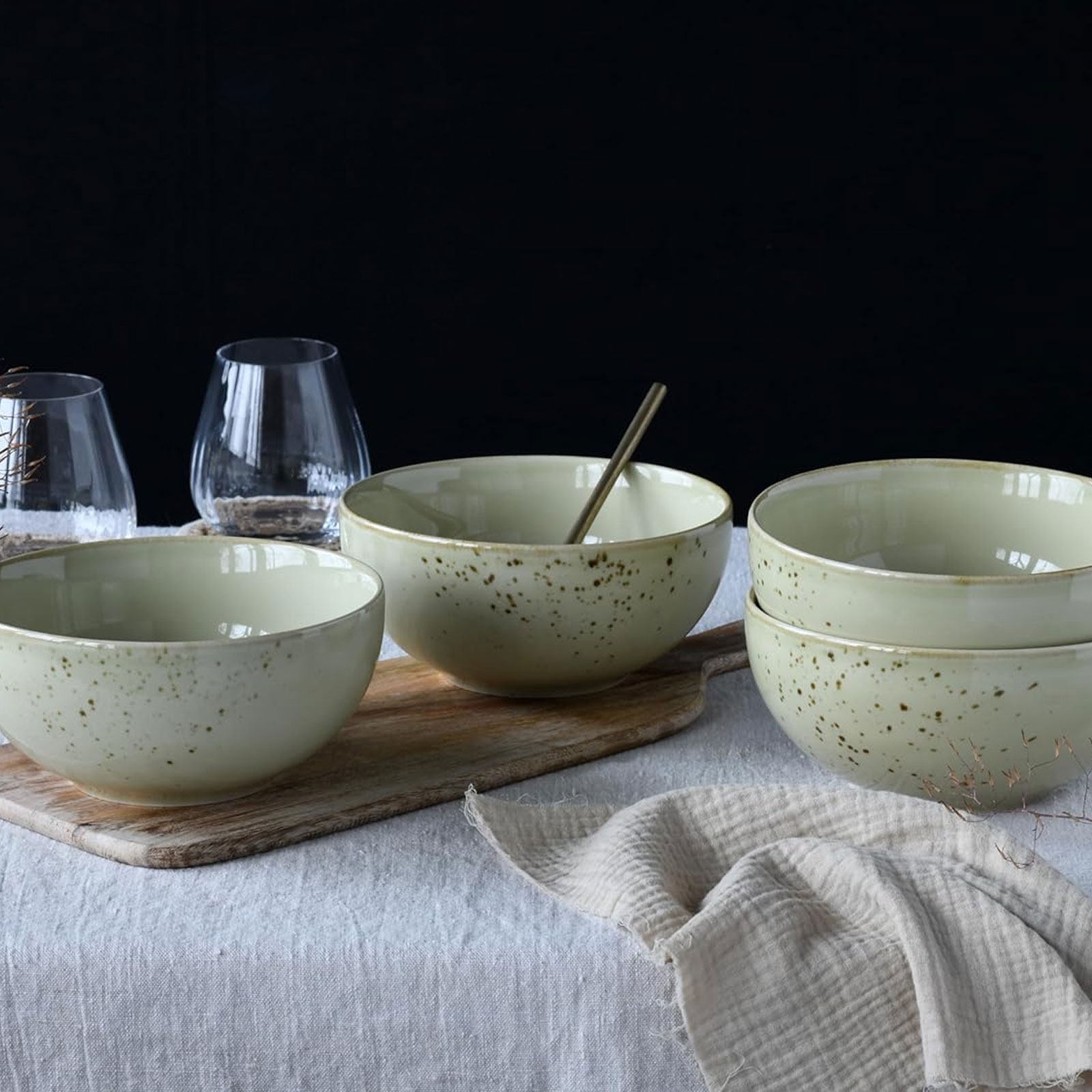 CreaTable Nature Collection 21678 Buddha Bowl Set, 4-teilig