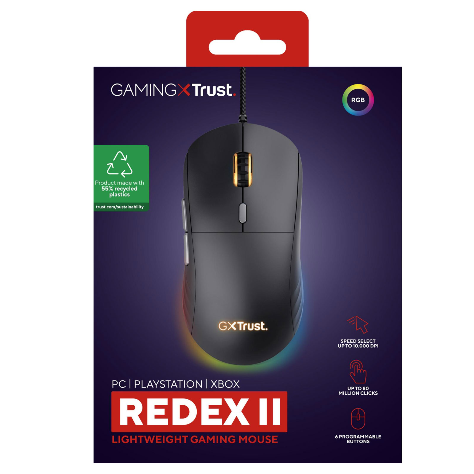 Trust GXT 925 Redex II Gaming-Maus