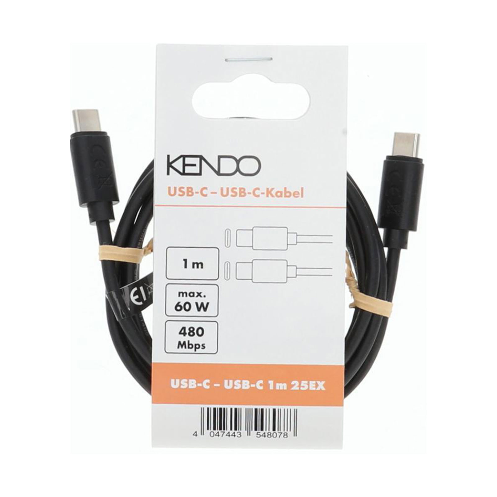 KENDO USB-C auf USB-C Kabel Ladekabel USB-C auf USB-C Anschluss, 1 Meter