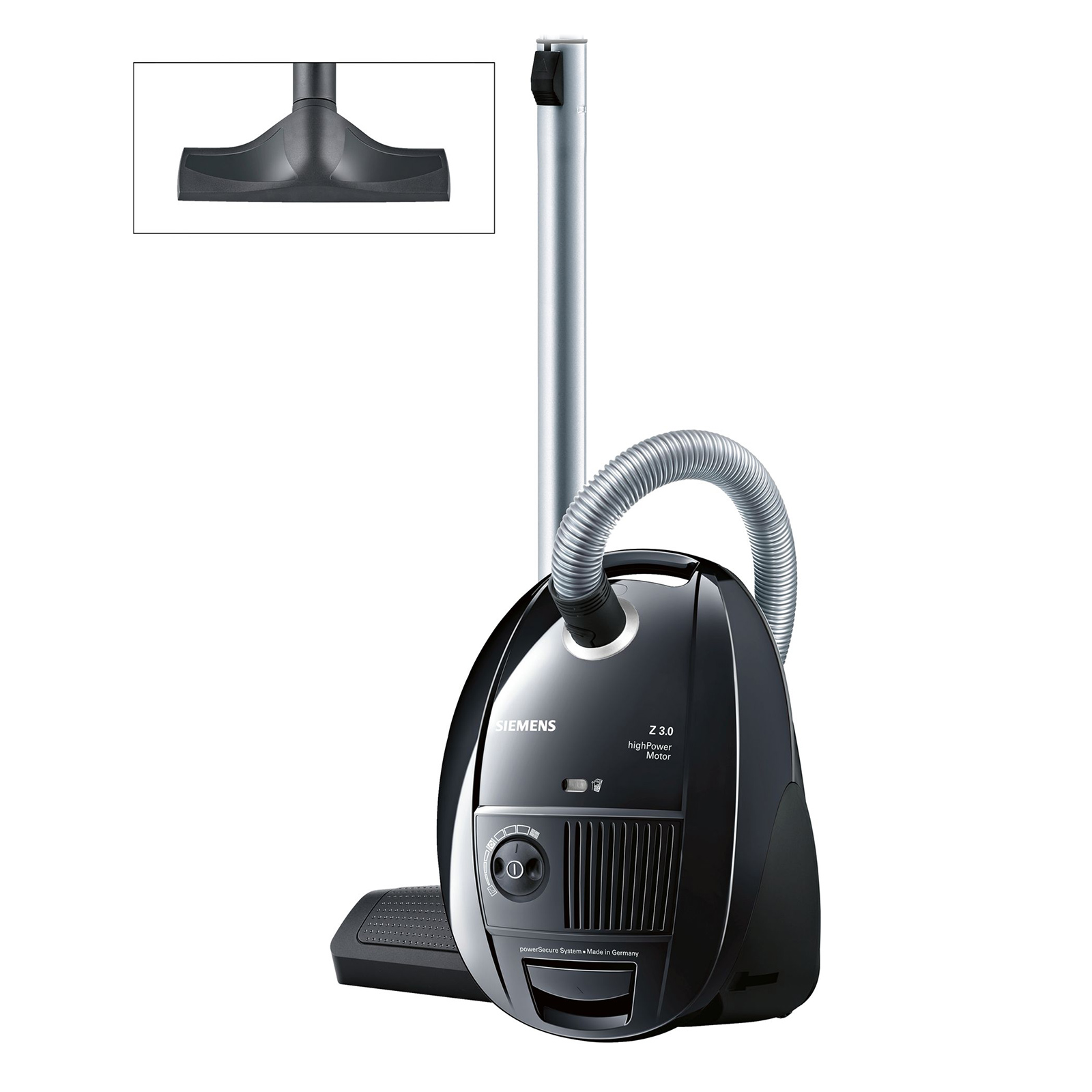 Siemens VSZ3B212 Bodenstaubsauger 600W schwarz Energieeffizienz B mit Zubehör Siemens VSZ3B212 Bodenstaubsauger 600W schwarz Energieeffizienz B mit Zubehör