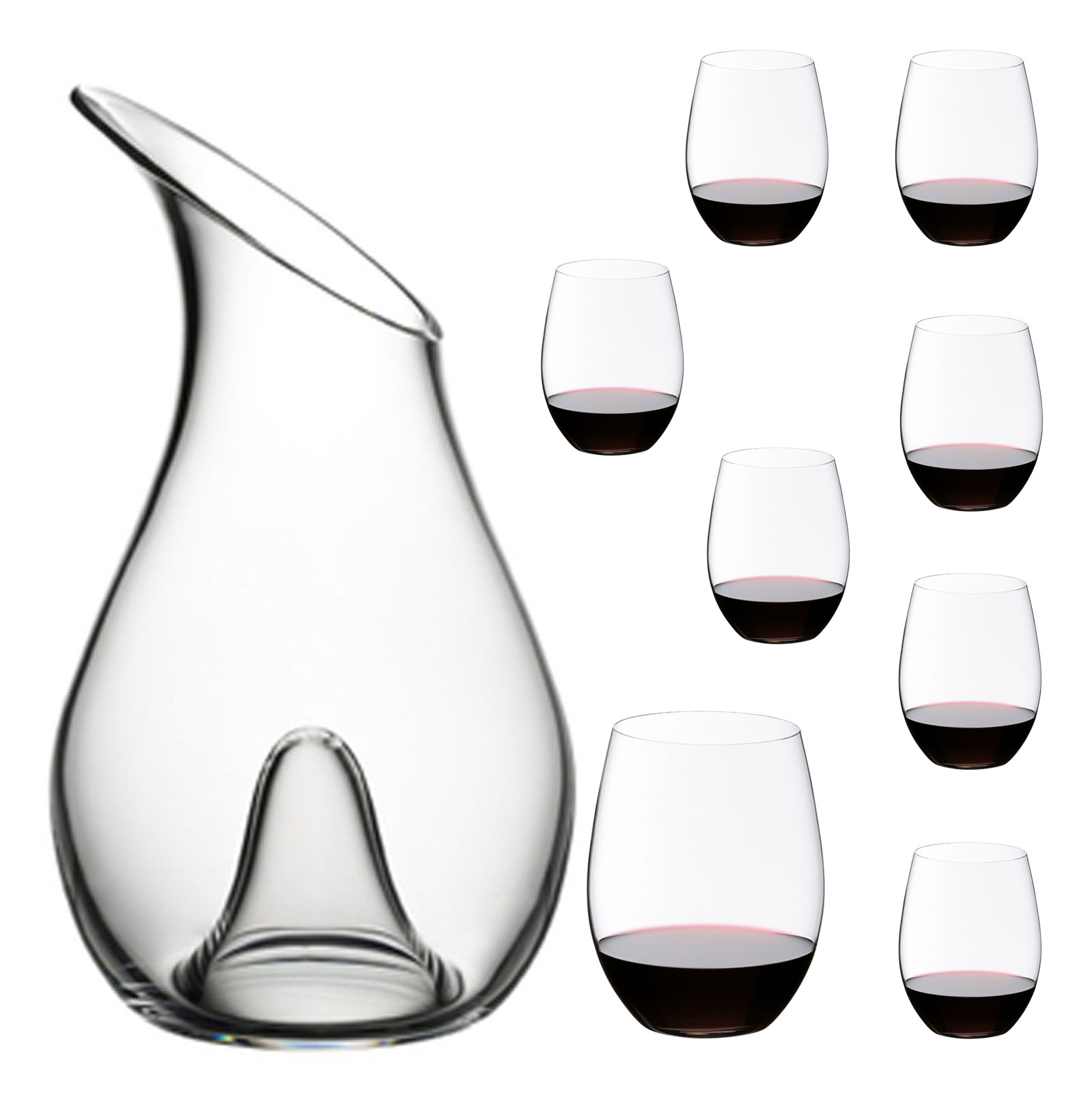 Riedel O Kauf 8 Zahl 6 Cabernet/Merlot Weinglas inkl Dekanter