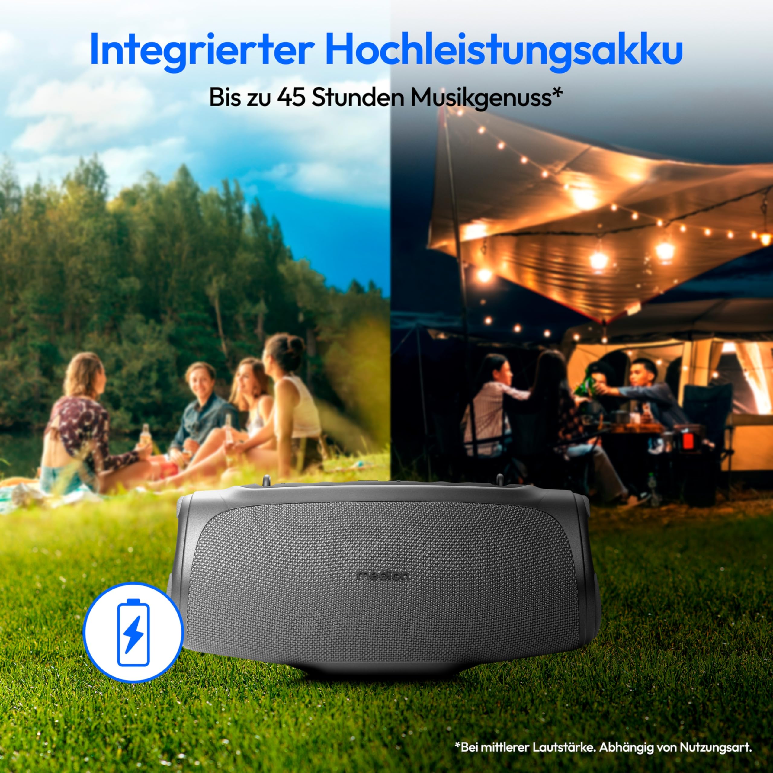 MEDION P61746 tragbarer Bluetooth Lautsprecher