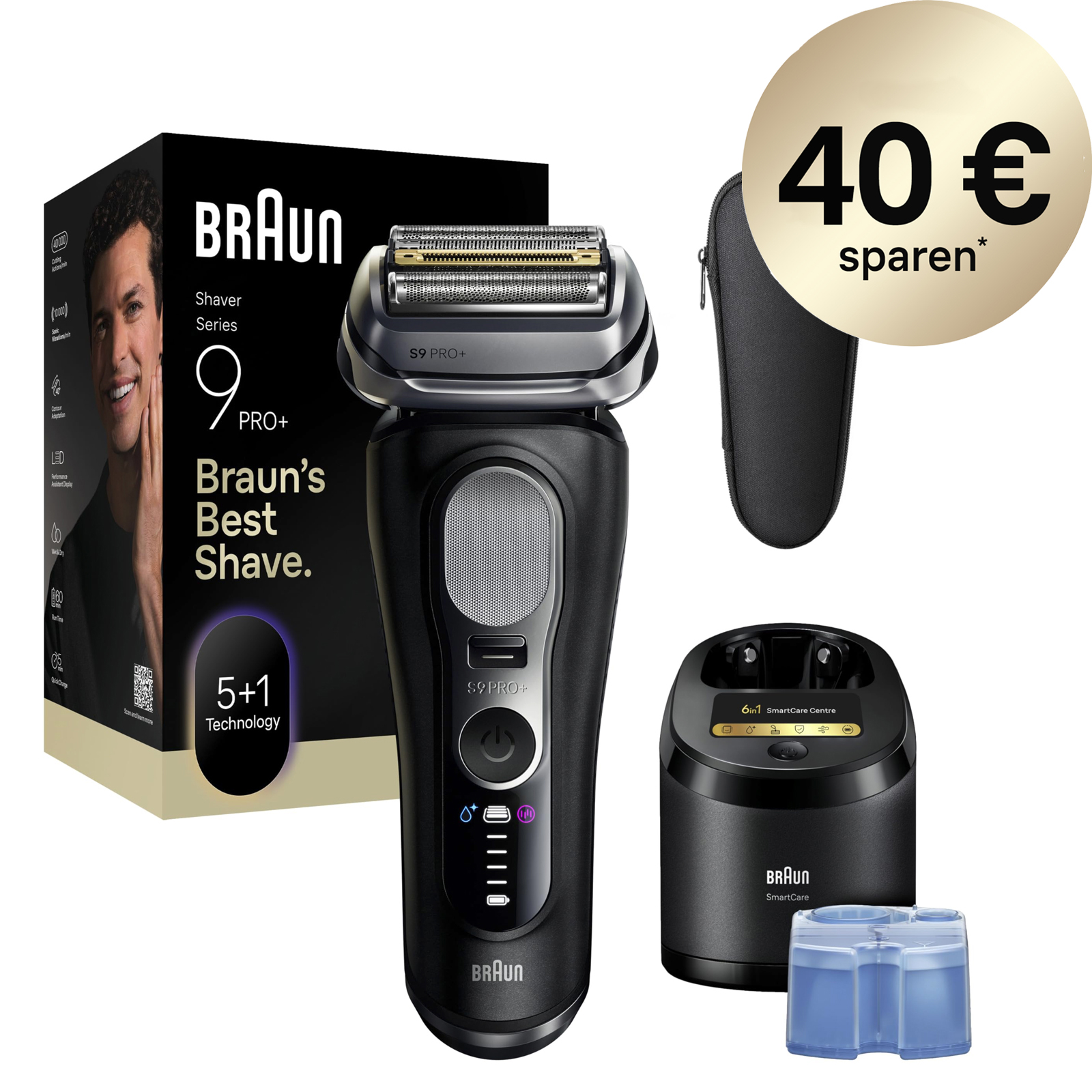 BRAUN Series 9 PRO+ 9660cc Elektrorasierer Herrenrasierer Reinigungsstation