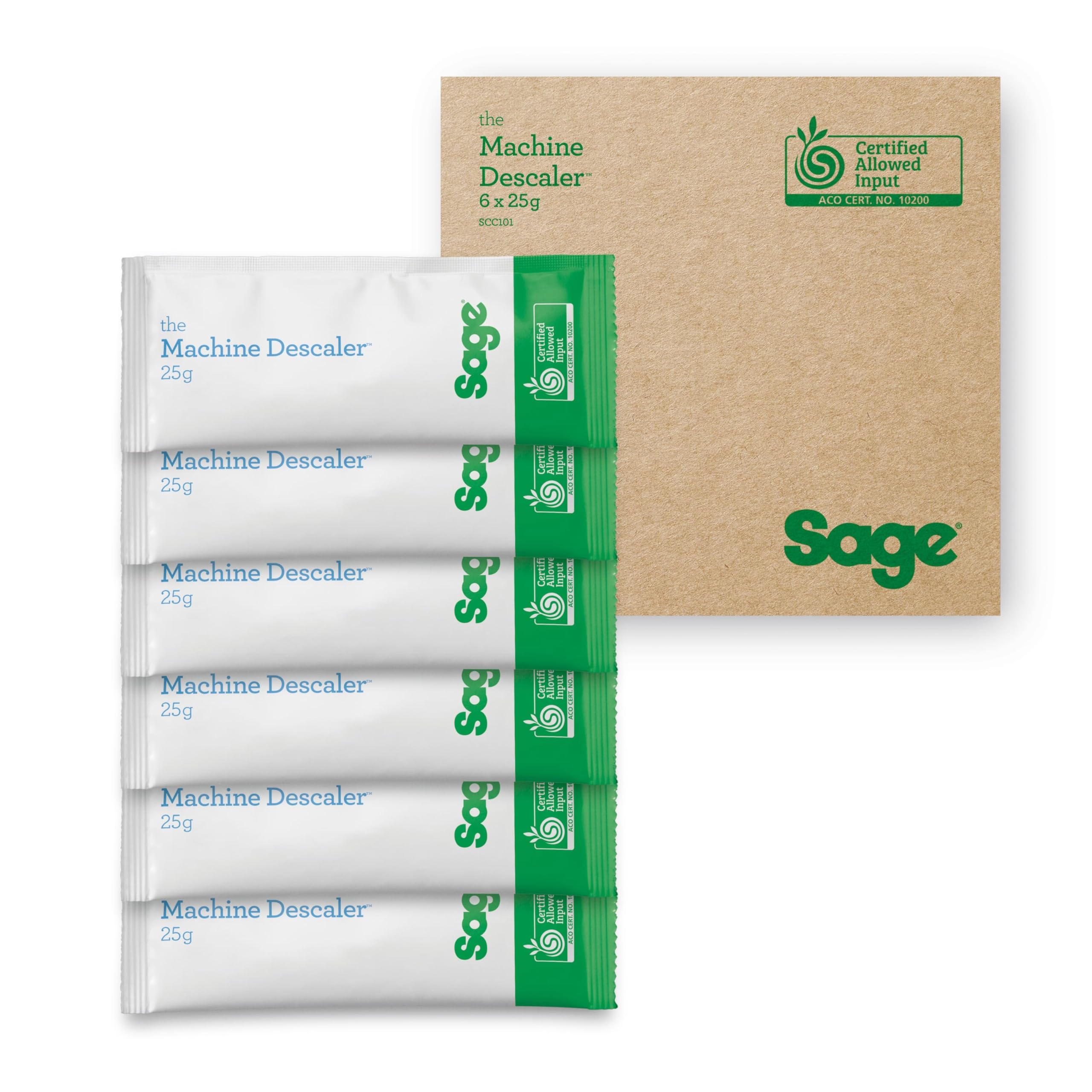Sage Entkalker für Sage Kaffeemaschinen und Wasserkocher 6er Pack