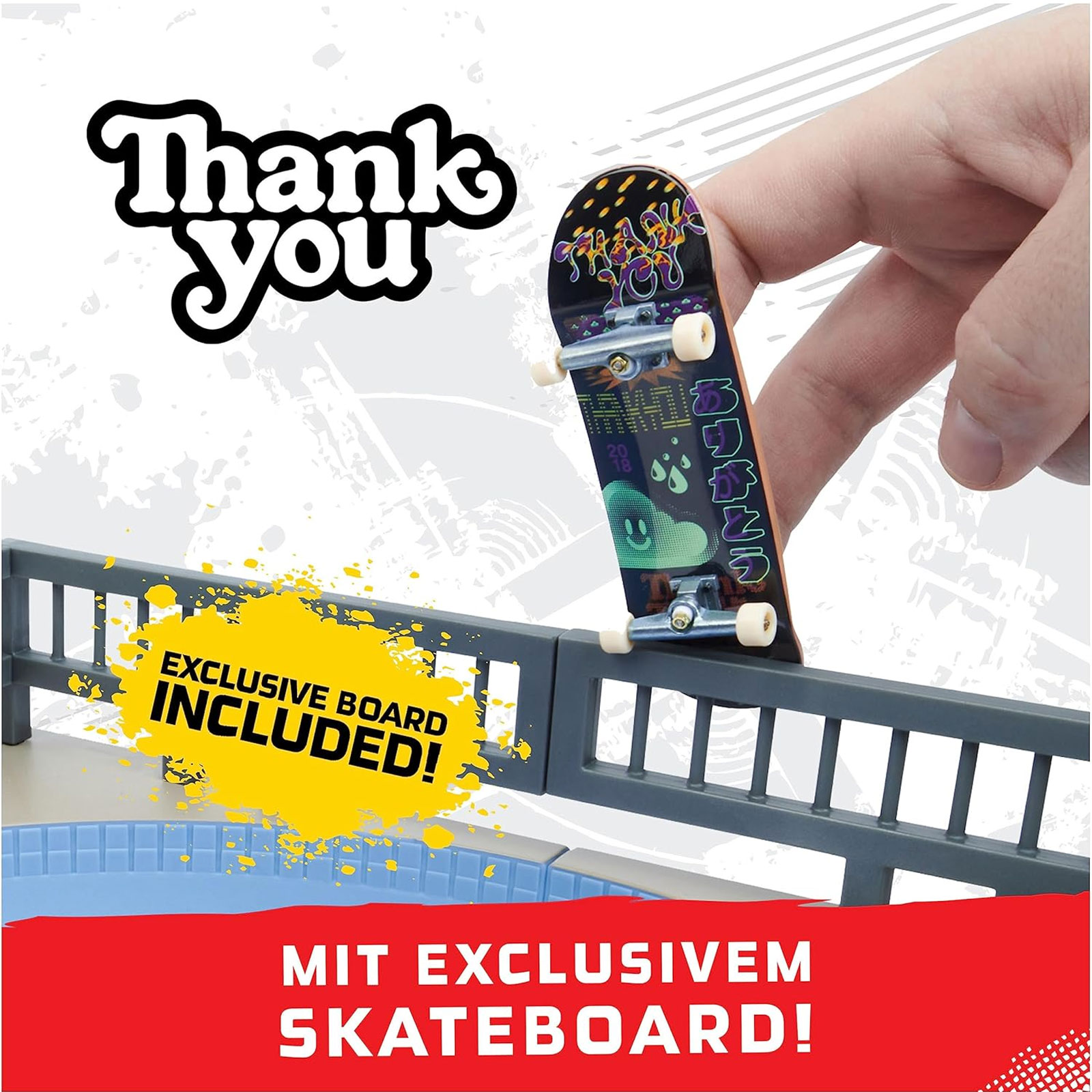 Tech Deck - Mega Bowl, Finger-Skateboard-Rampe mit original Fingerboard