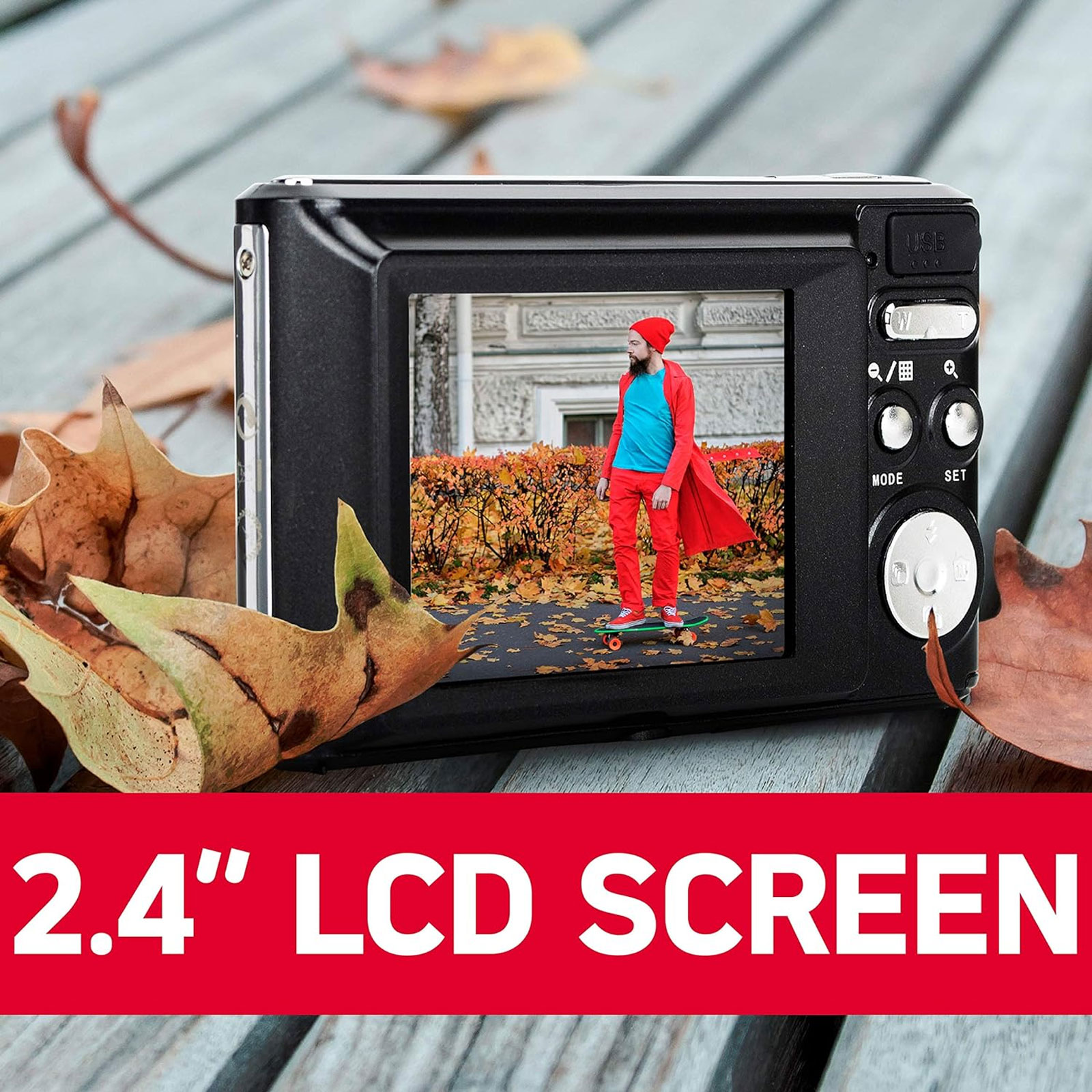 AgfaPhoto DC5200 Kompakte Digitalkamera 21MP, 8x Digitaler Zoom, 2,4 Zoll
