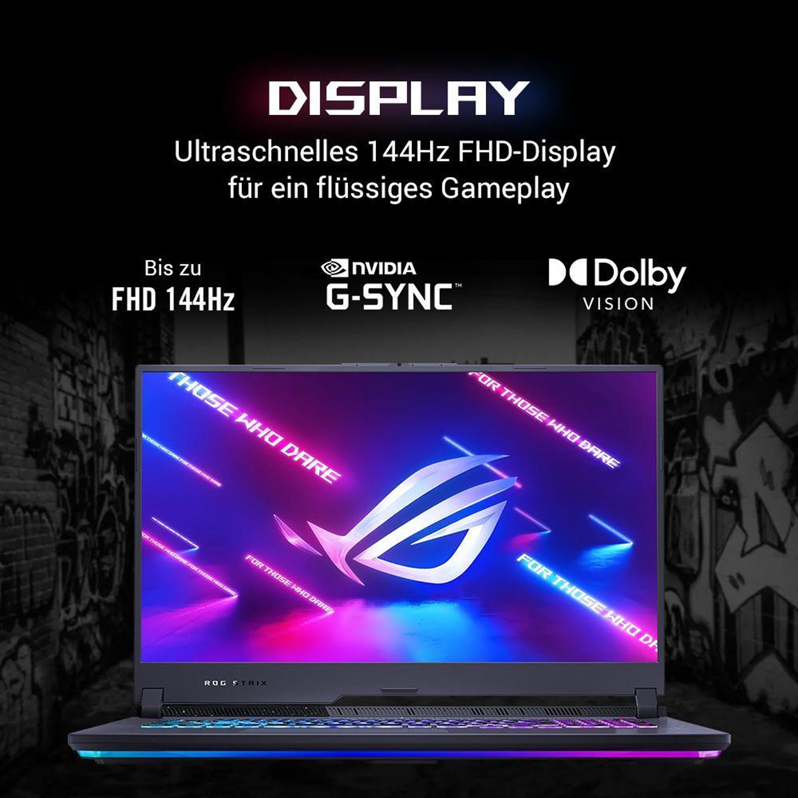ASUS ROG Strix G17 G713PV-HX198W, 17,3 Zoll, Full HD, AMD Ryzen 9 7940HX, 16 GB, 1 TB M.2 SSD, RTX 4060