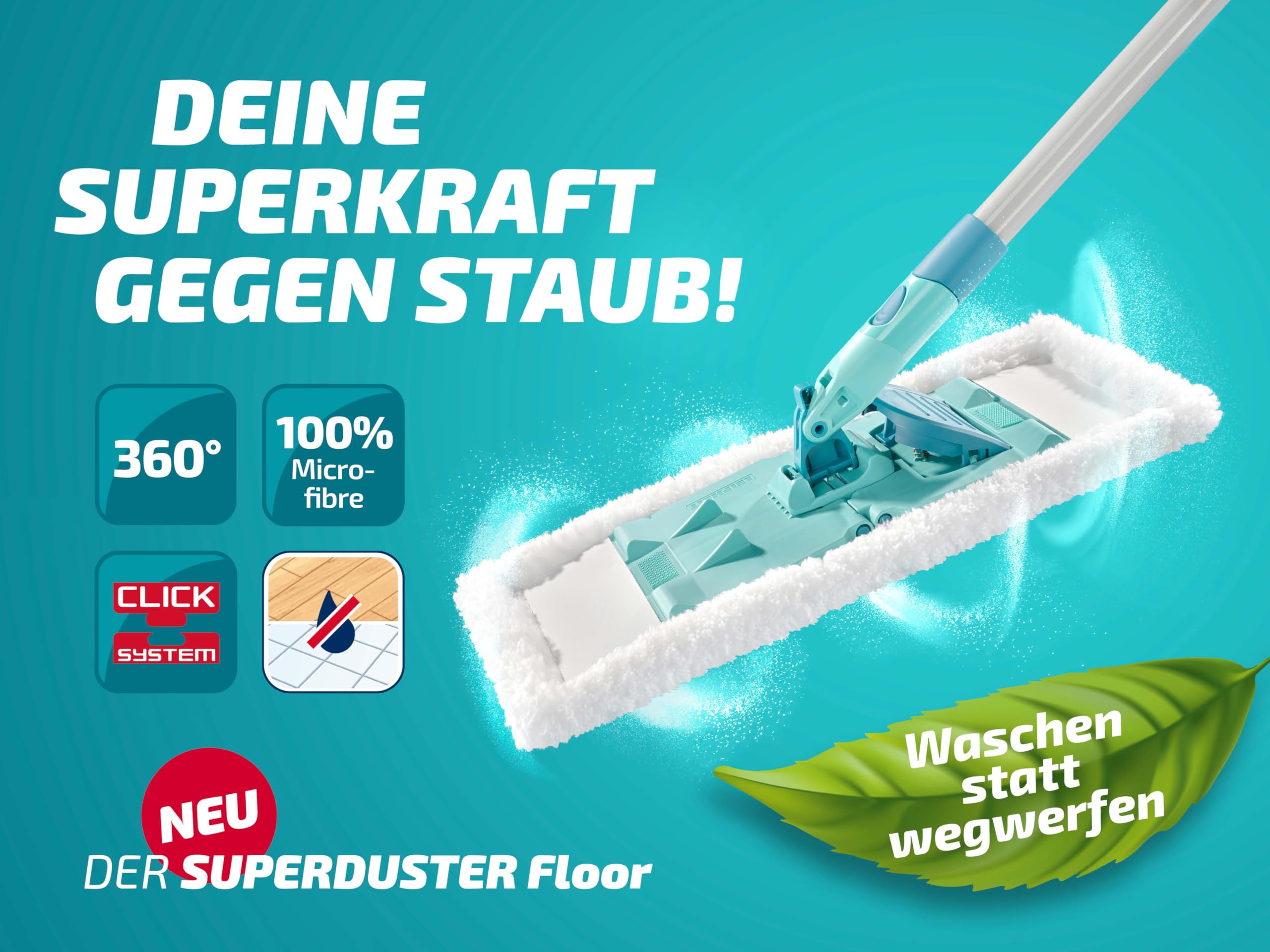 Leifheit 55517 SUPERDUSTER Floor Staubwischer Staubbezug