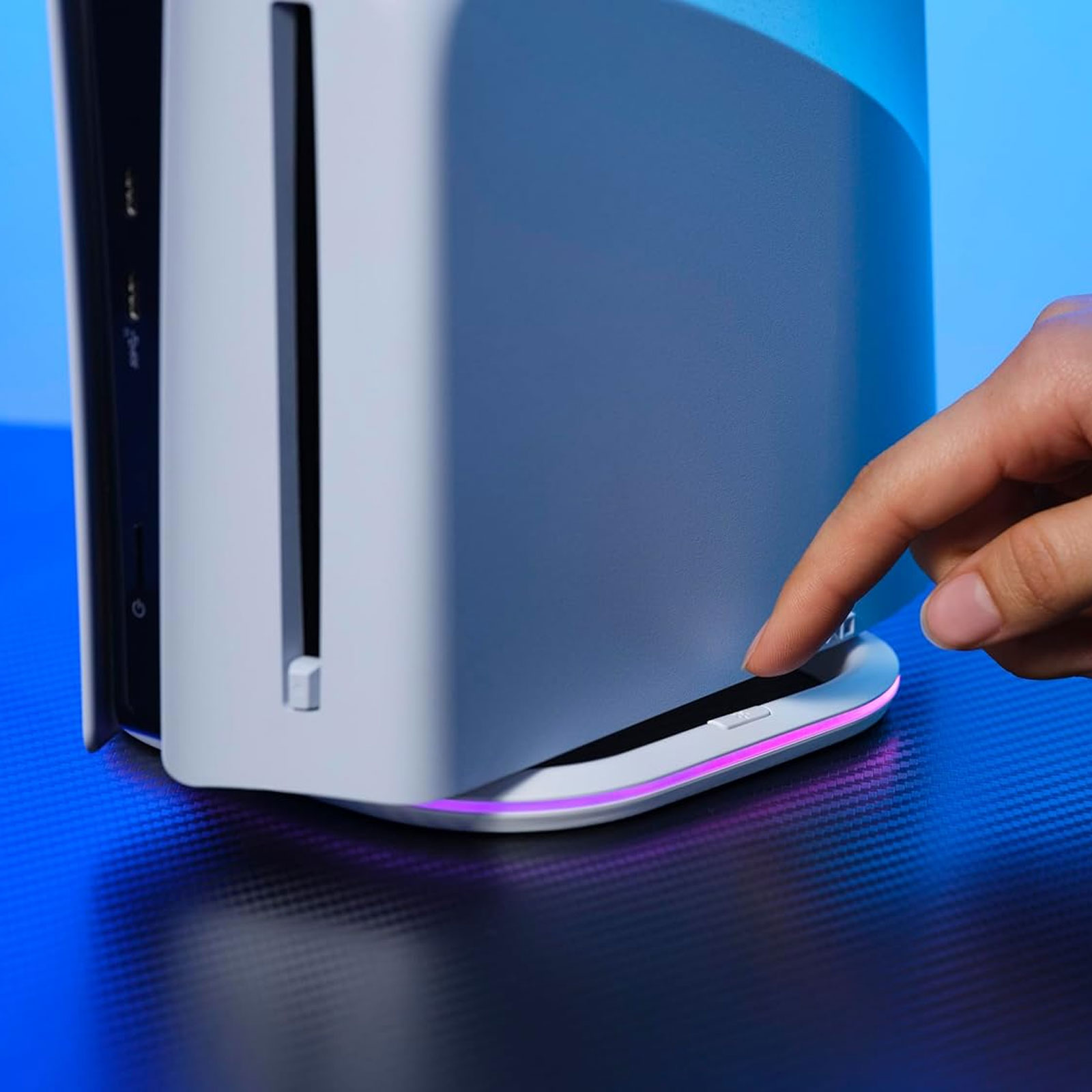 Trust GXT 229 Vertikaler LED-Ständer für PS5, Weiß, Standardlieferumfang des Herstellers, Bedienungsanleitung