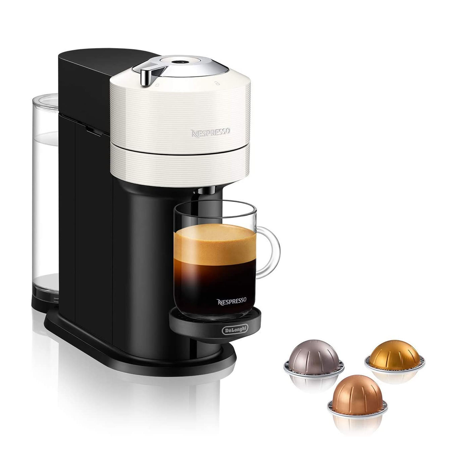 DeLonghi ENV120.W Vertuo Next Basic Nespressoautomat + Travel Mug 400ml DeLonghi ENV120.W Vertuo Next Basic Nespressoautomat + Travel Mug 400ml