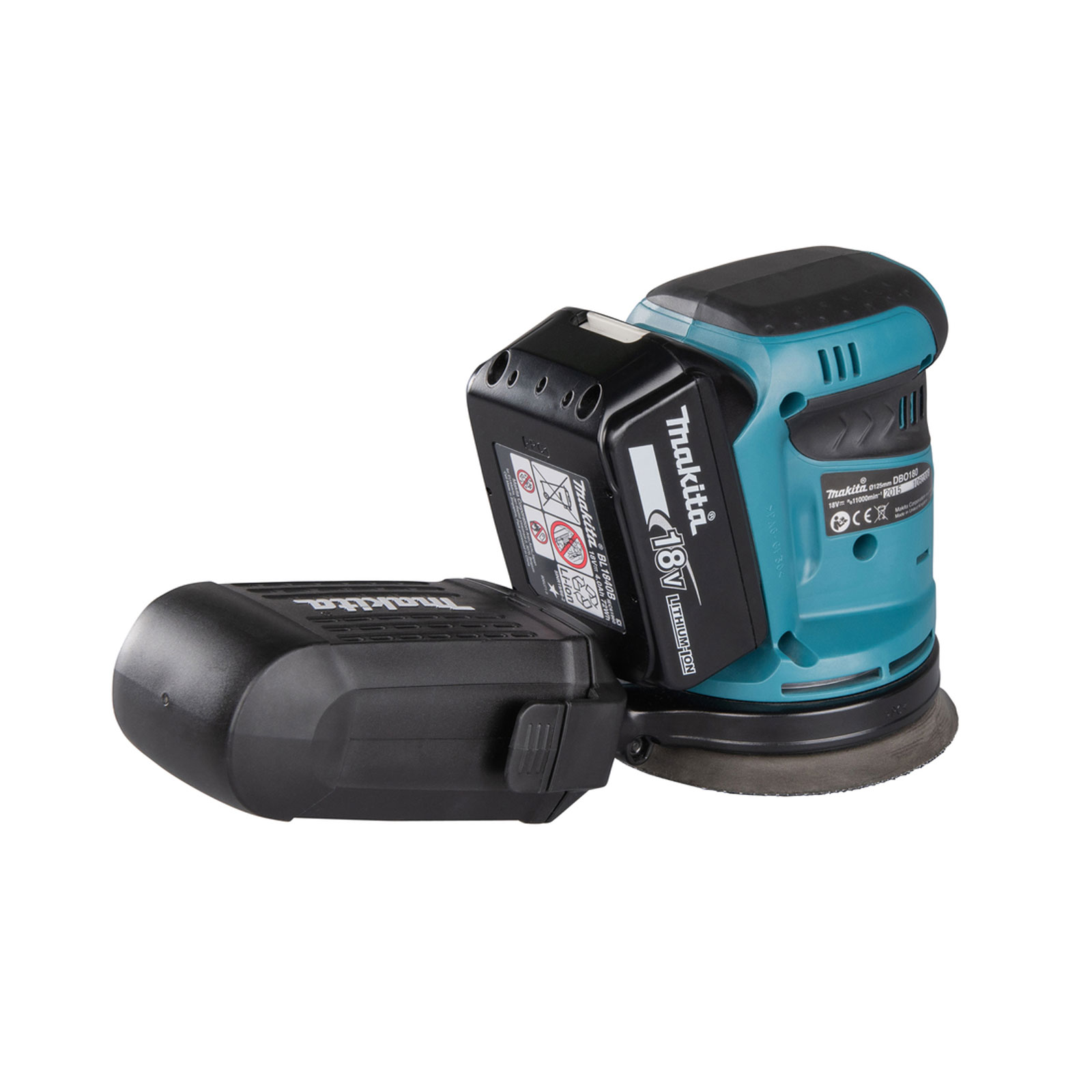 Makita Akku-Exzenterschleifer 18V (ohne Akku, ohne Ladegerät) DBO180Z Makita Akku-Exzenterschleifer 18V (ohne Akku, ohne Ladegerät) DBO180Z