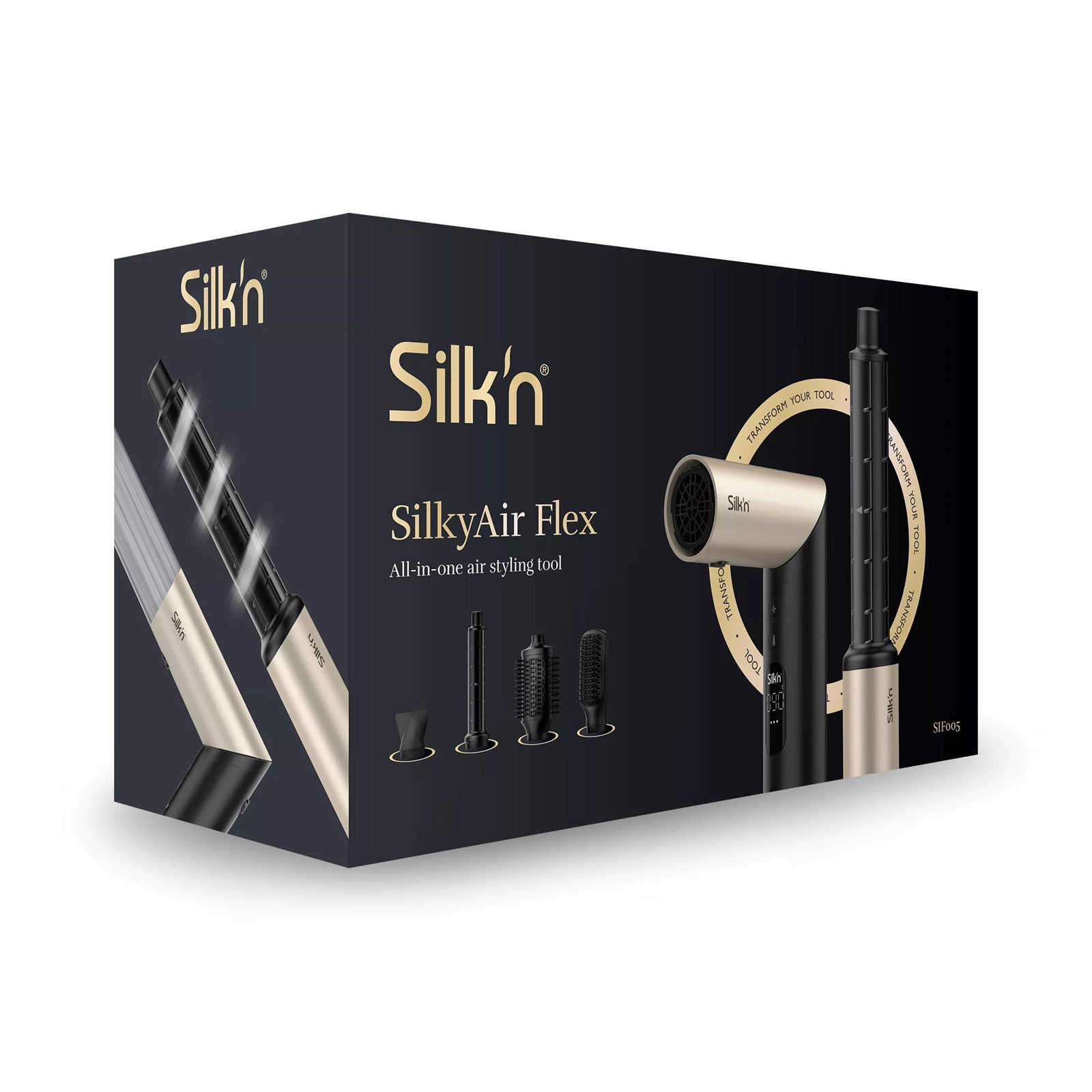 Silk´n SIF5PE1001 Silky Air Flex Multihairstyler 5-in-1 AutoWrap AutoCurler Haartrockner Haarstyler