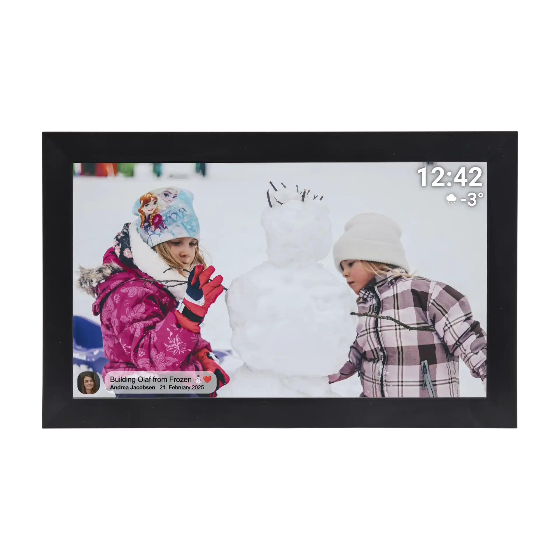 DENVER PFF-1504B WiFi Frameo Digitaler Bilderrahmen (15,6")