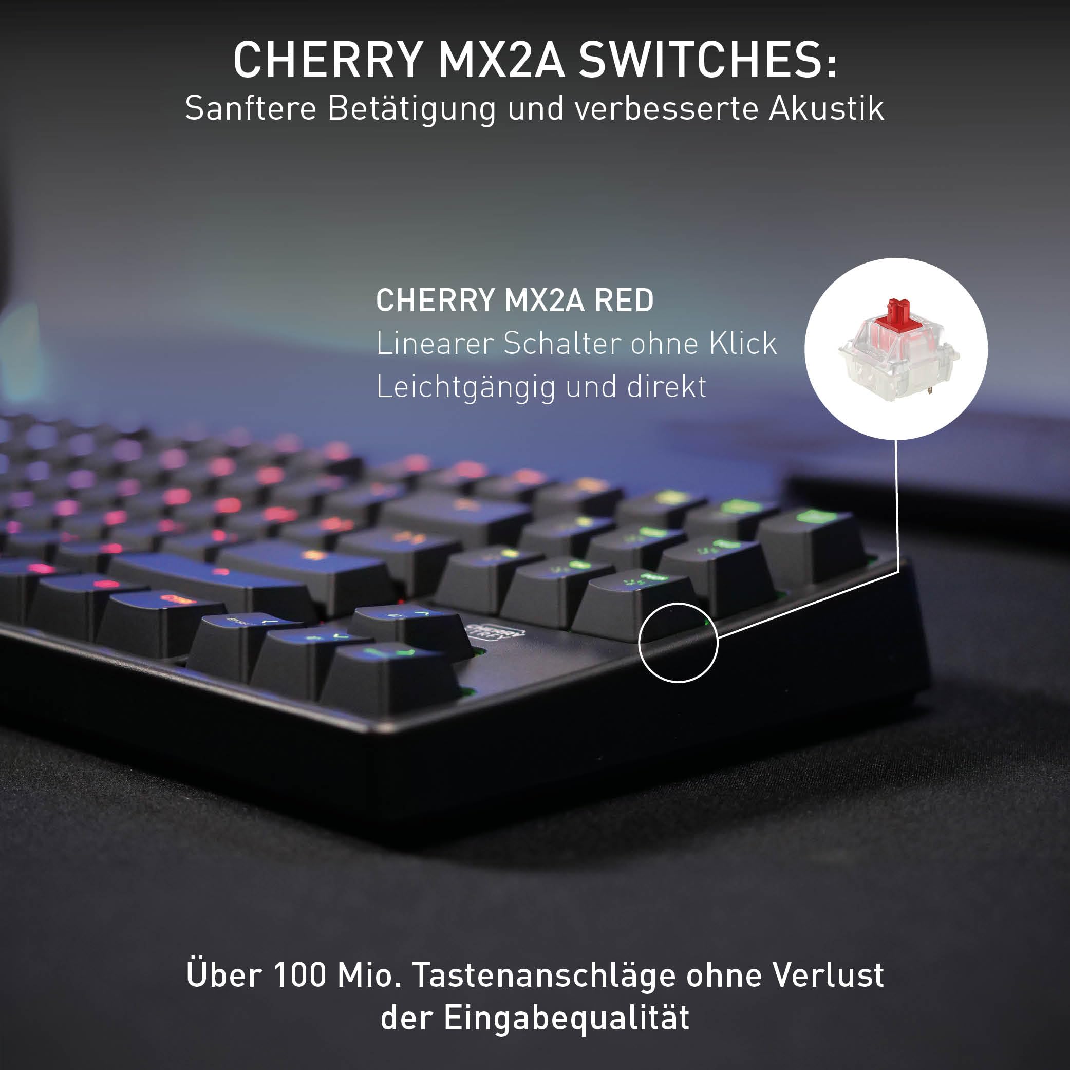 CHERRY XTRFY K4V2 TKL, Kabelgebundene Gaming-Tastatur ohne Nummernblock