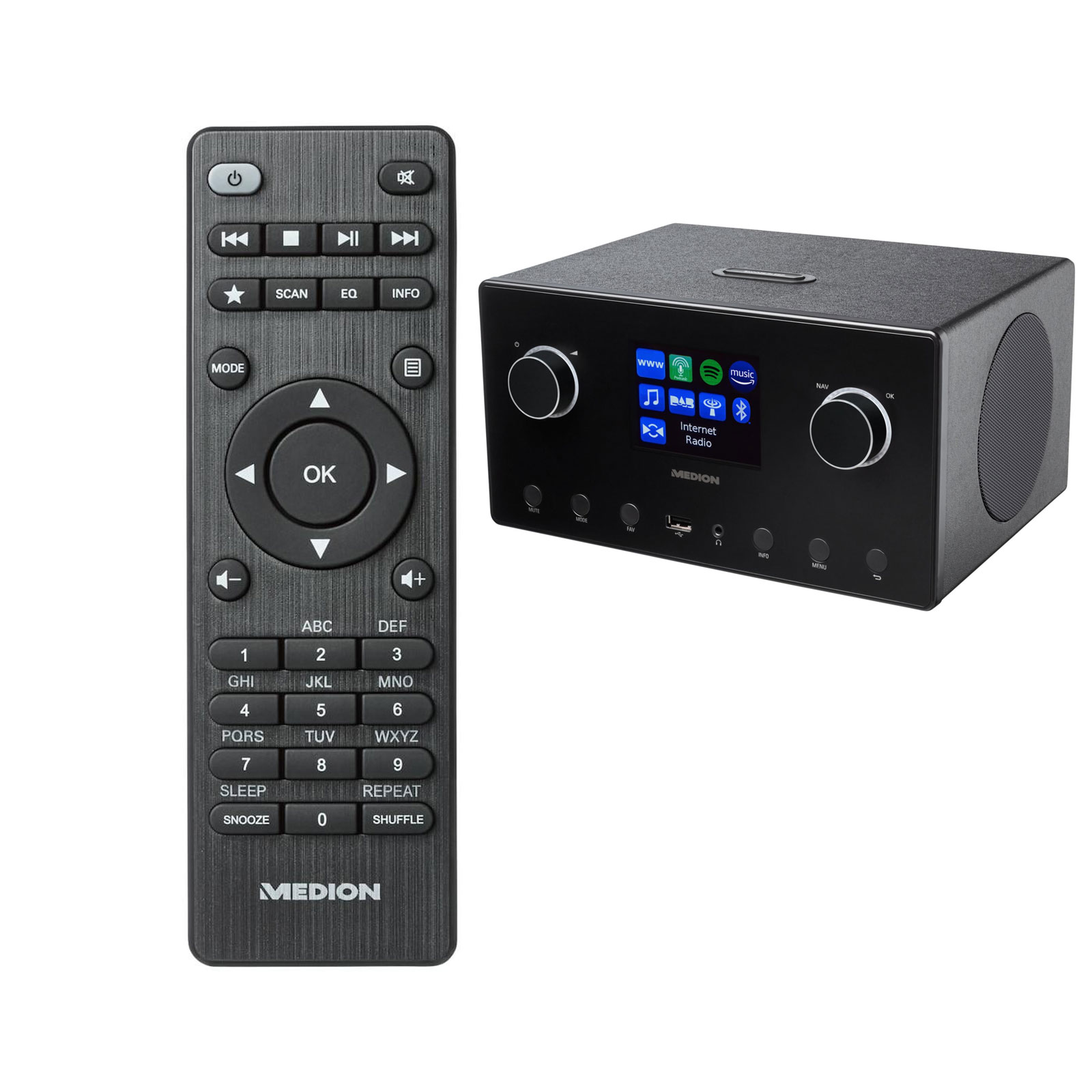 Medion Internetradios MD89295 2.1 graphit-silber