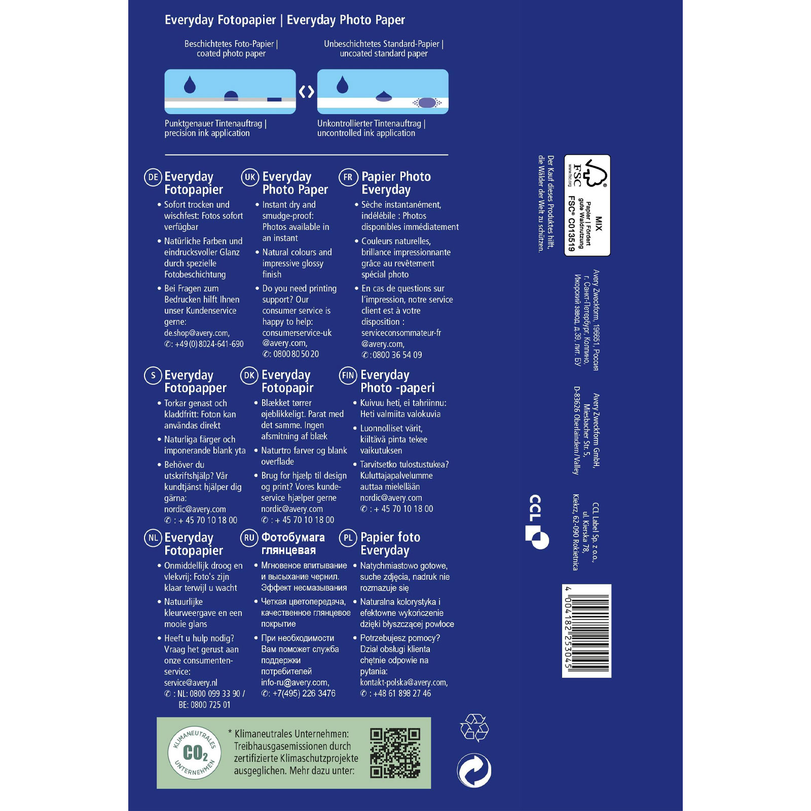 AVERY Zweckform C2549-20P 50 Blatt Fotopapier