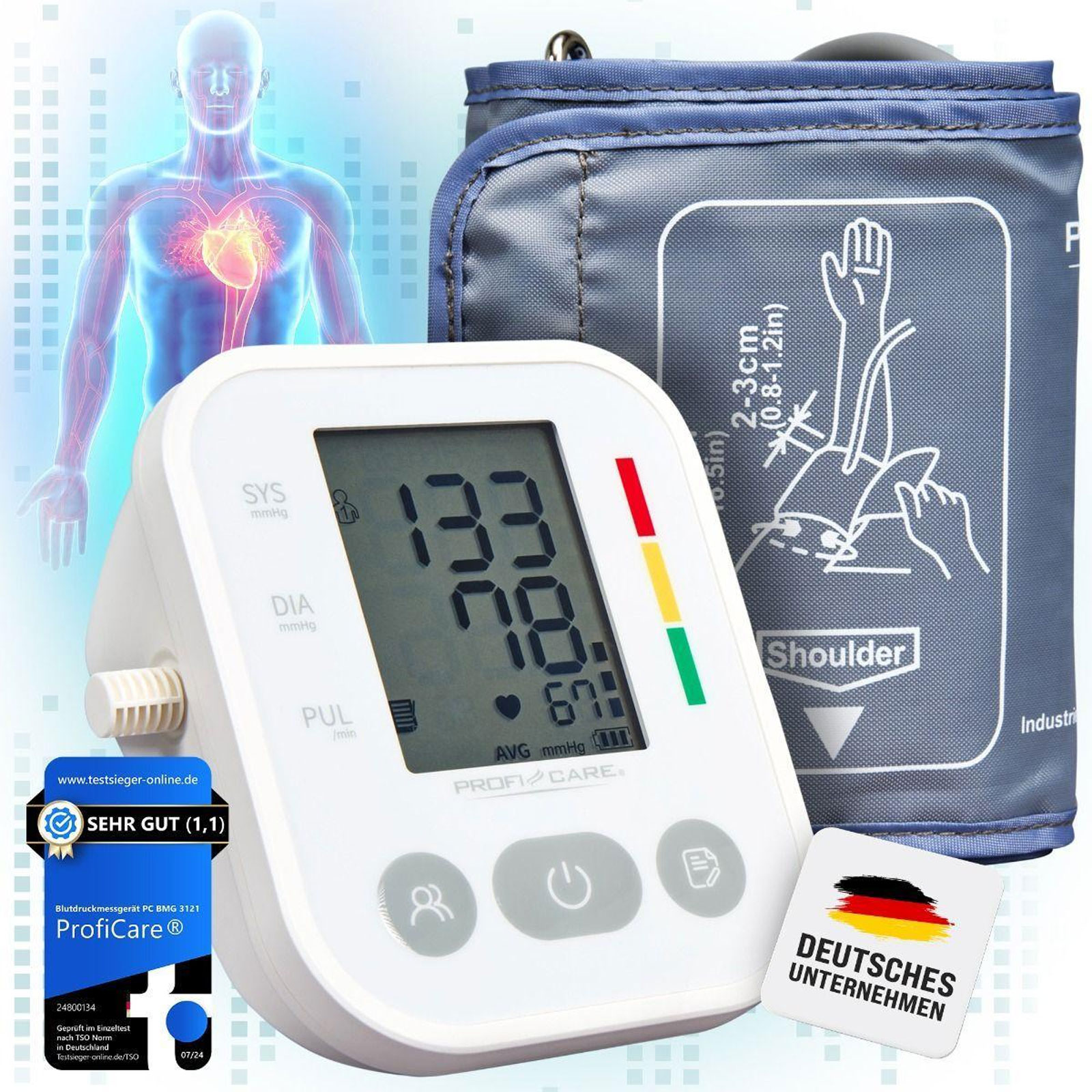 PROFI CARE PC-BMG 3121 Oberarm-Blutdruckmessgerät PROFI CARE PC-BMG 3121 Oberarm-Blutdruckmessgerät