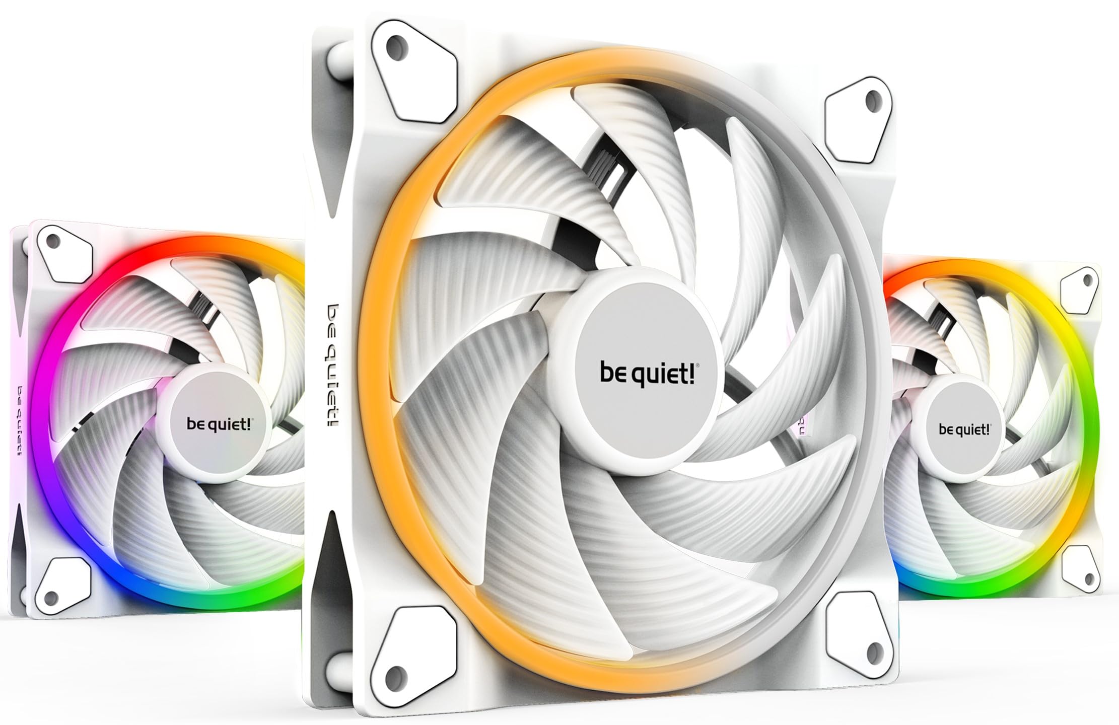 be quiet! Light Wings White 140mm PWM high-speed Triple Pack Gehäuselüfter