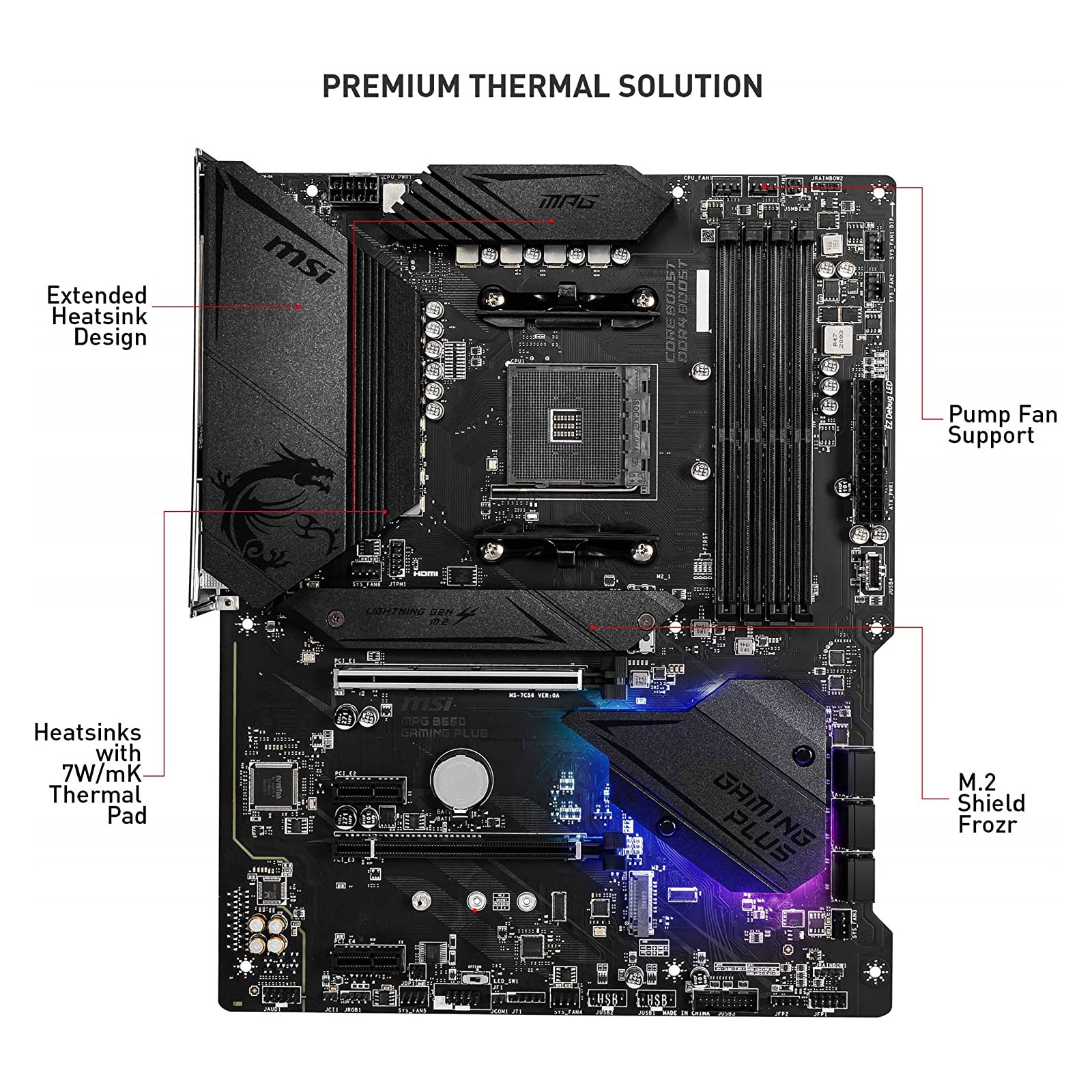 MSI MPG B550 GAMING PLUS (AM4) (D) Mainboard