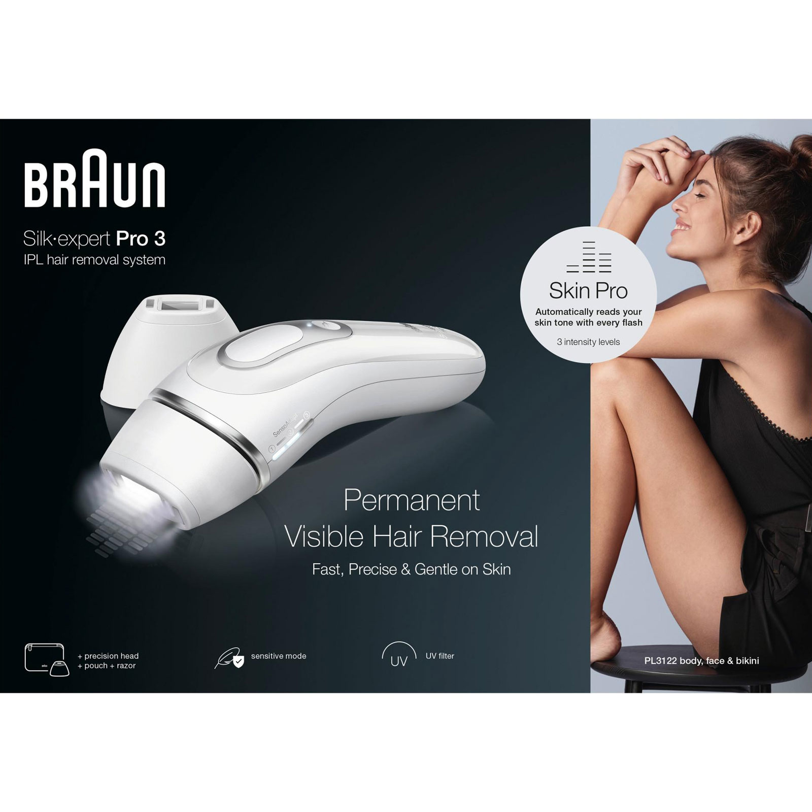 Braun IPL Haarentferner IPL Silk·expert Pro 3 PL3122