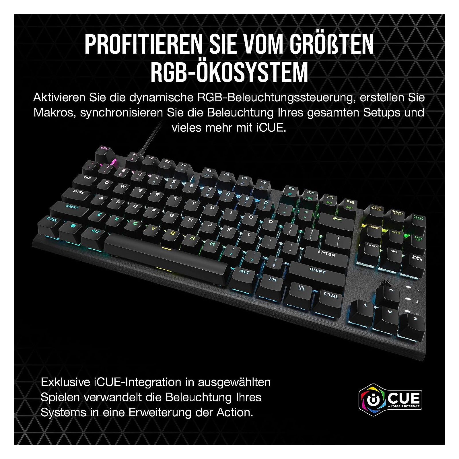 Corsair K60 PRO TKL RGB Optisch-mechanische Gaming-Tastatur Corsair K60 PRO TKL RGB Optisch-mechanische Gaming-Tastatur