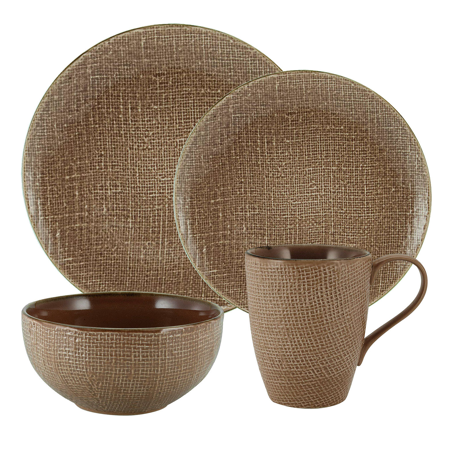 CreaTable 22239 Serie CANVAS Mediterran Geschirrset Kombiservice 16 teilig