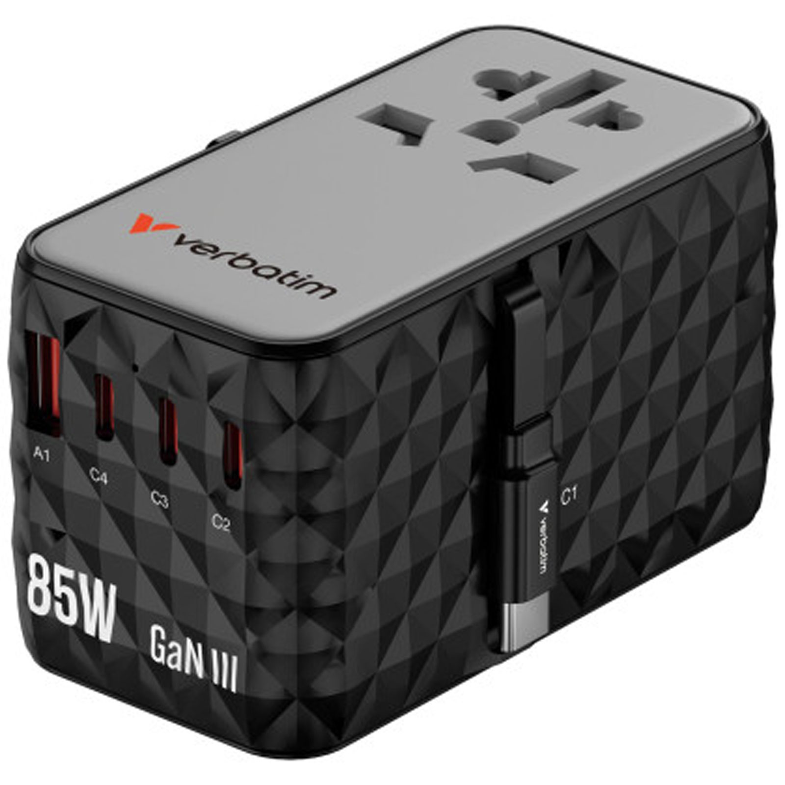 Verbatim Charge 'n' Travel GaN III Universal-Reiseadapter 85W CNT-02