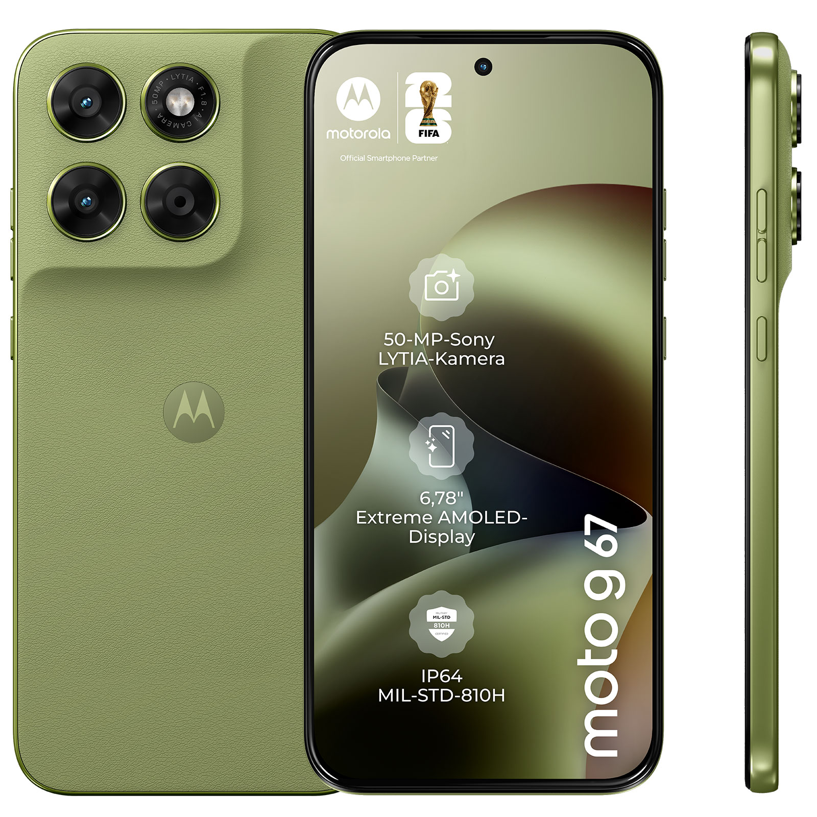 Motorola G67 4 GB + 256 GB 5G PANTONE® Nile Smartphone