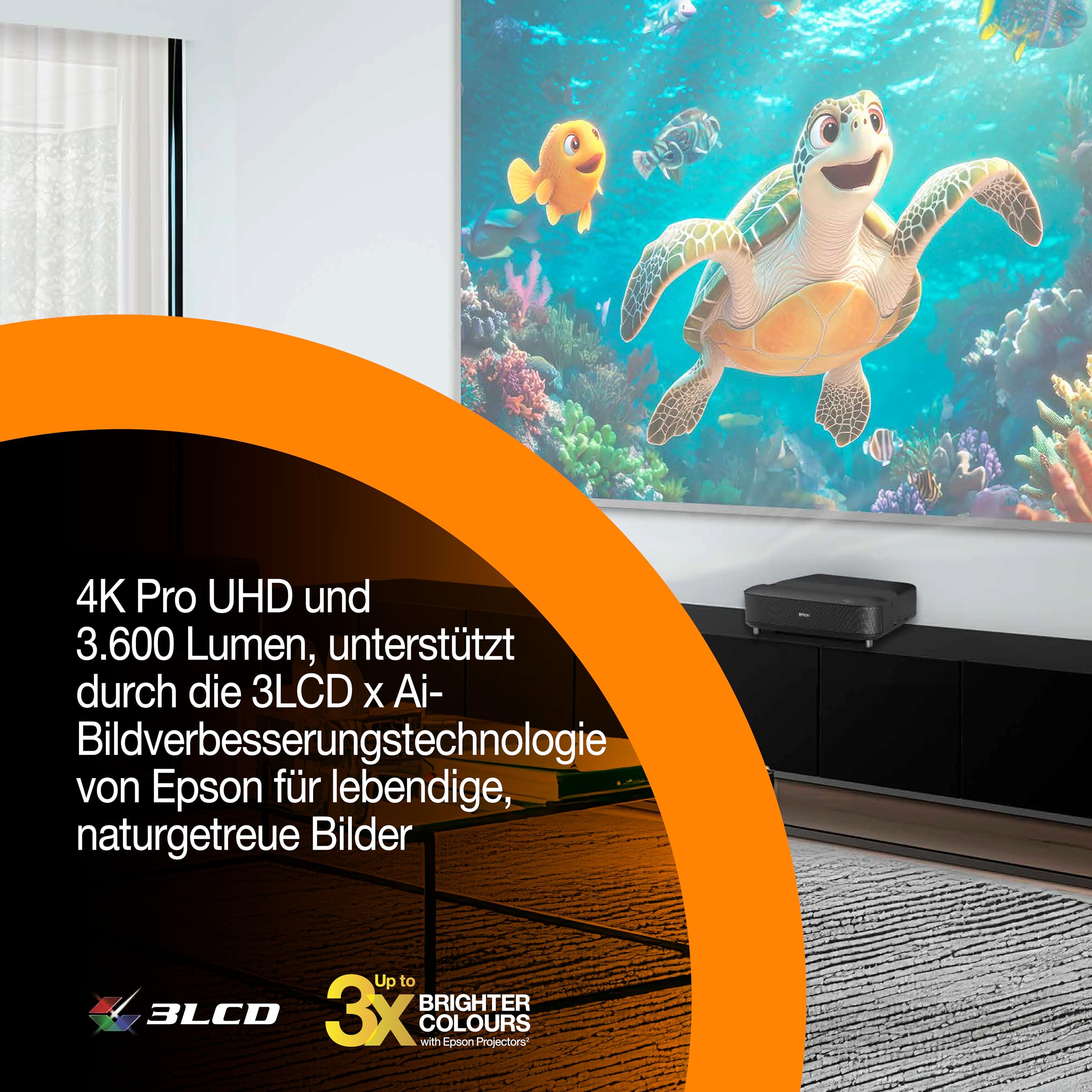 Epson Lifestudio Grand EH-LS670 Smart-Laserprojektor 4K PRO-UHD